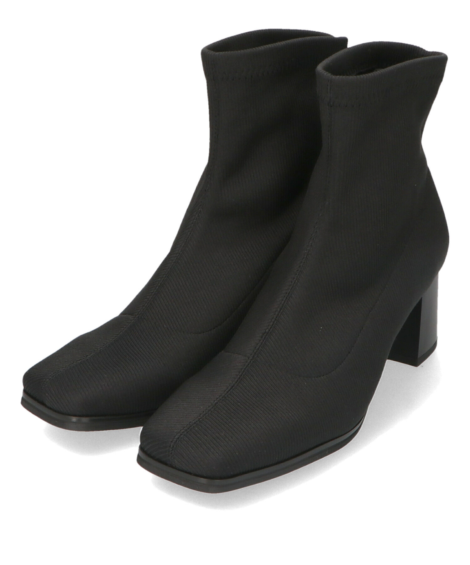 ORiental TRaffic「スクエアトゥ ニットブーツ /41407 柔らかい」|ショートブーツ|