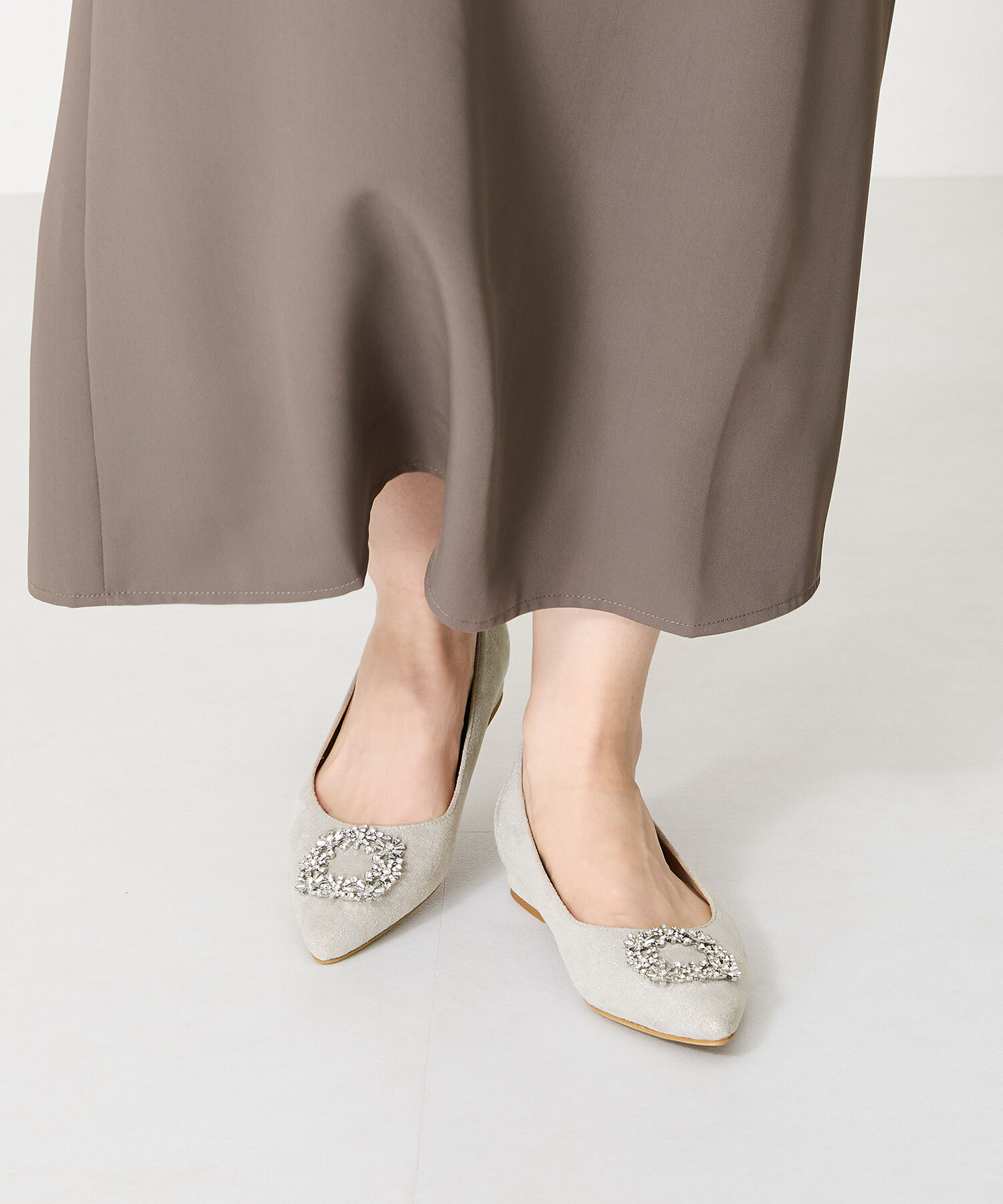 ORiental TRaffic「●2024秋冬新作●ビジューフラットパンプス/41306」|パンプス|