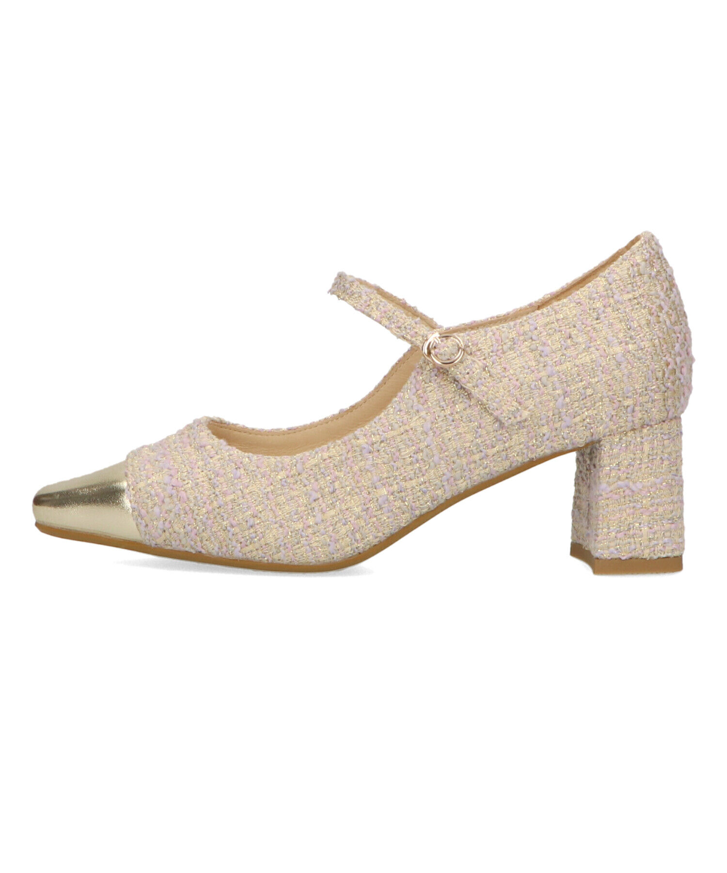 ORiental TRaffic「ツイード切替ワン ストラップパンプス /41309」|パンプス|