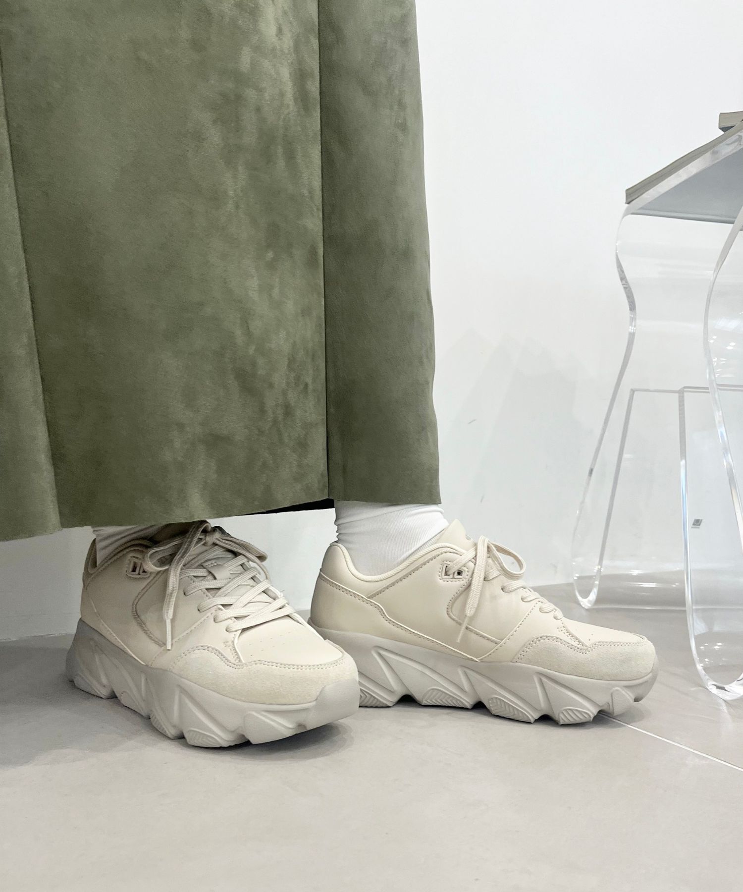 ORiental TRaffic「【アウトレット価格】パンチングデザインボリュームソールスニーカー/OT3738」|スニーカー|