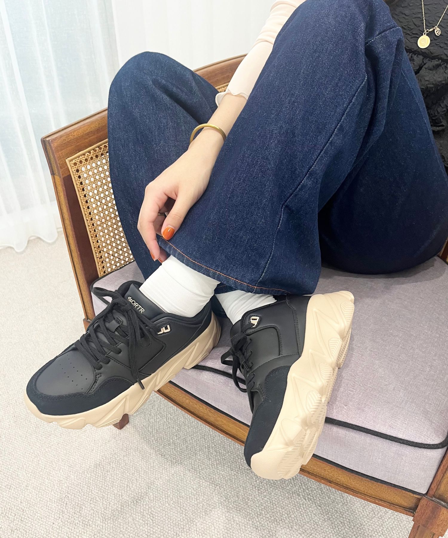 ORiental TRaffic「【アウトレット価格】パンチングデザインボリュームソールスニーカー/OT3738」|スニーカー|