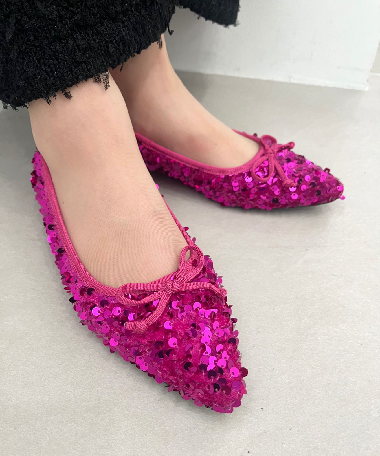 ORiental TRaffic「●2024秋冬新作●スパンコールバレエシューズ/41315」|パンプス|