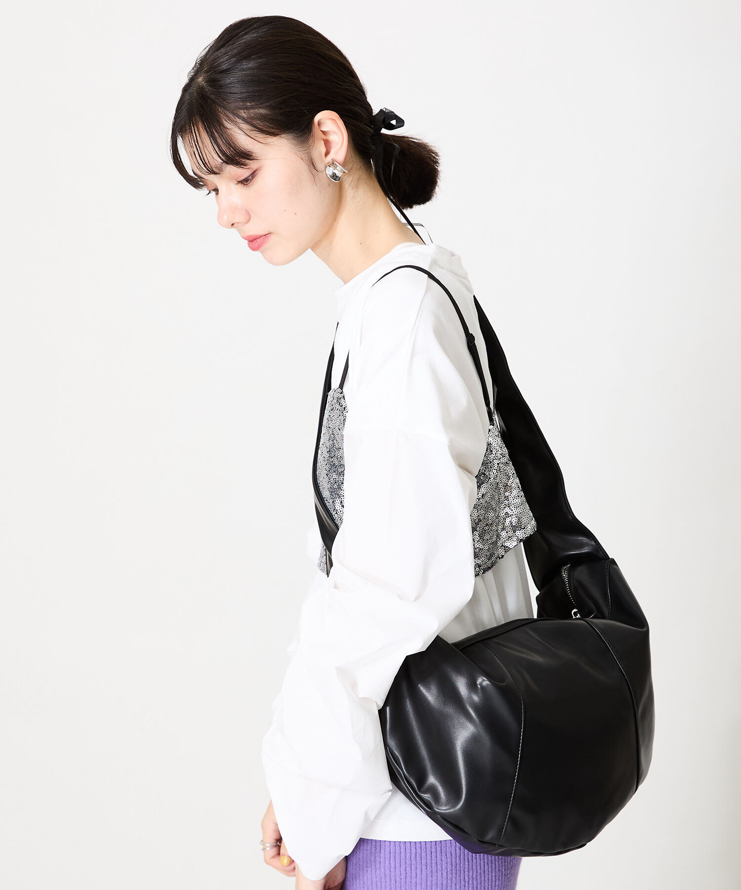 ORiental TRaffic「【BAG】ギャザーショルダーボディバッグ/BA-234 トレンド 人気 売れてる」|ショルダー・メッセンジャー|