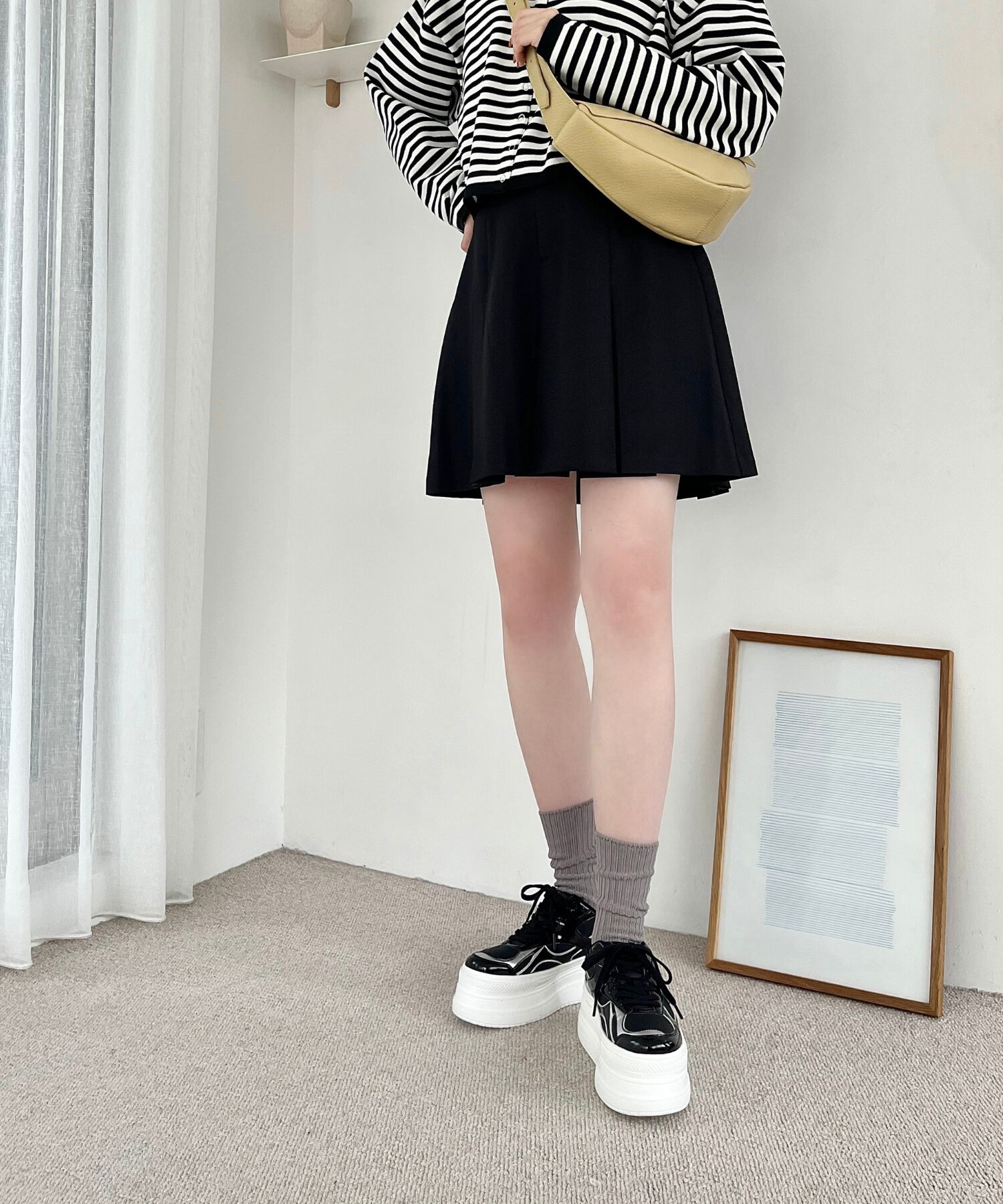 ORiental TRaffic「【トレンド】メタリックラインボリュームソールスニーカー/OT3740 厚底 スニーカー」|スニーカー|