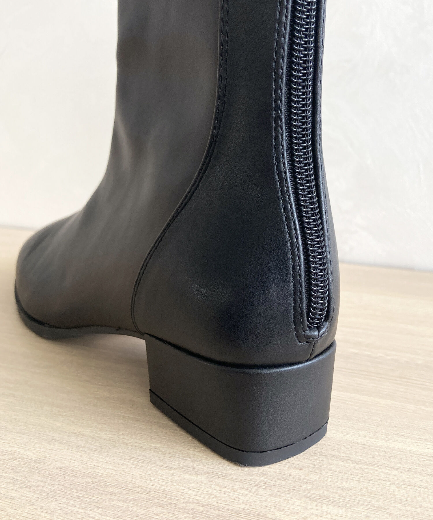 WA Oriental TRaffic「●2024秋冬新作●バックジップスクエアトゥストレッチブーツ/42403」|ショートブーツ|