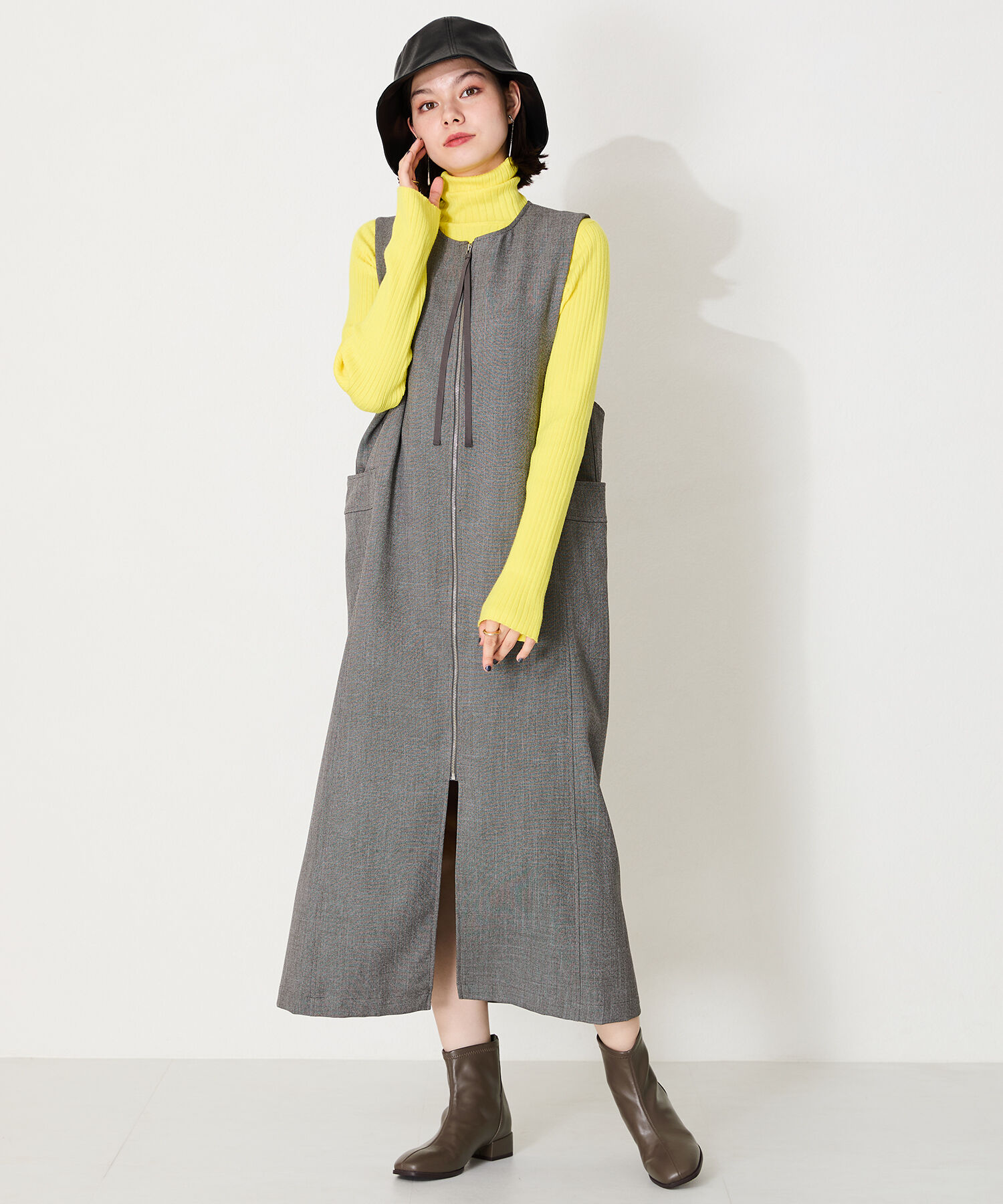 WA Oriental TRaffic「●2024秋冬新作●バックジップスクエアトゥストレッチブーツ/42403」|ショートブーツ|