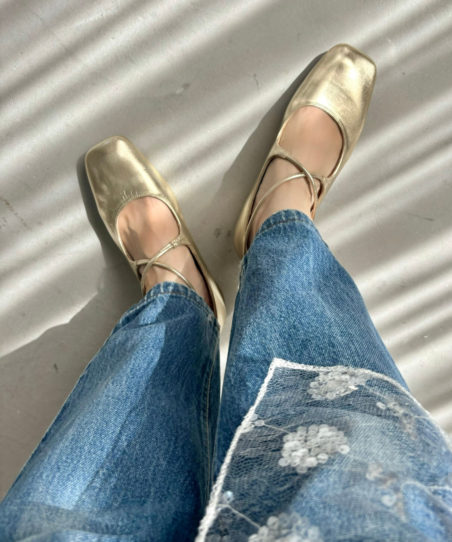 ORiental TRaffic「クロスストラップパンプス/41318」|パンプス|GOLD