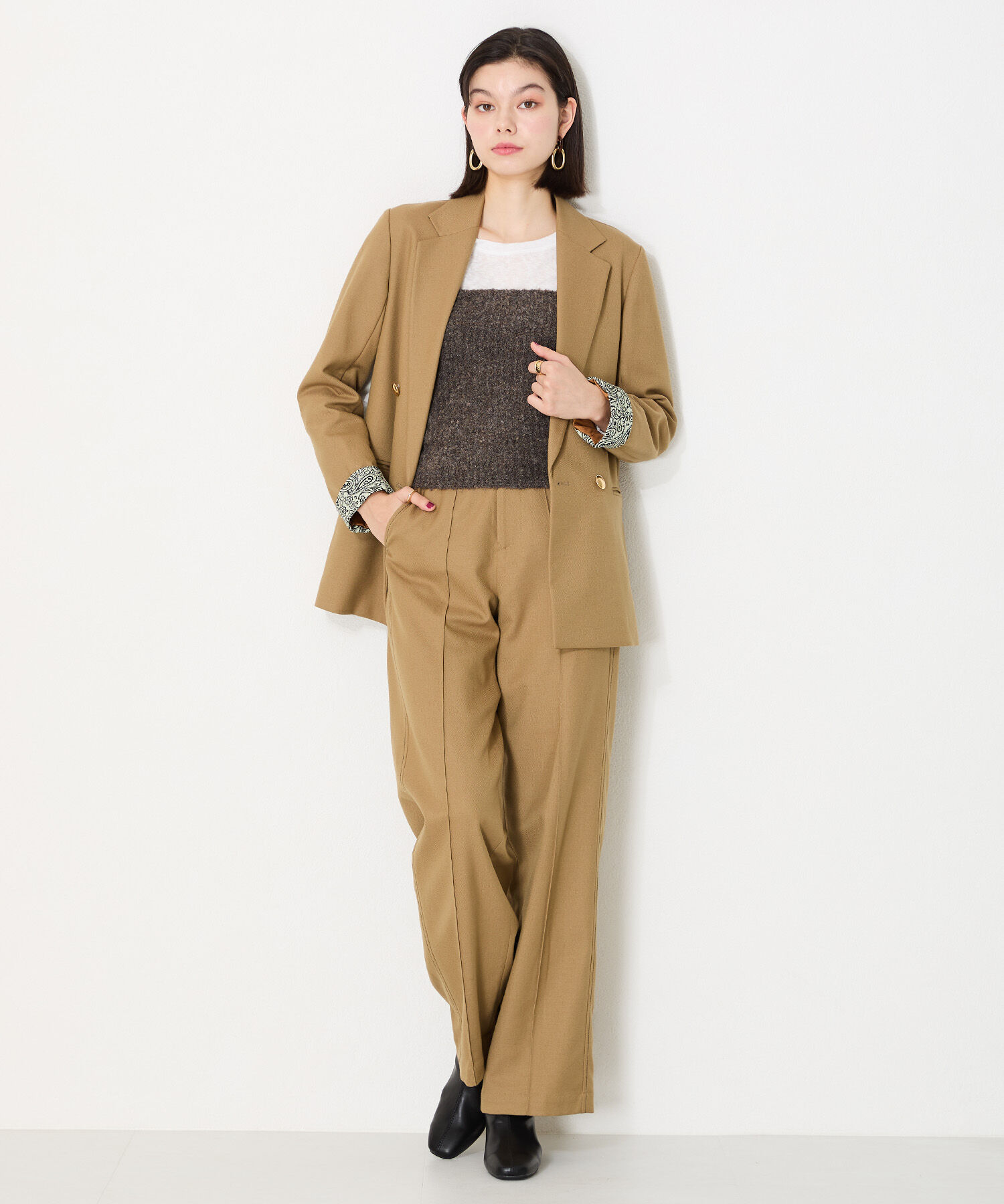 ORiental TRaffic「●2024秋冬新作●ストレッチヒールバックジップブーツ/41406」|ショートブーツ|