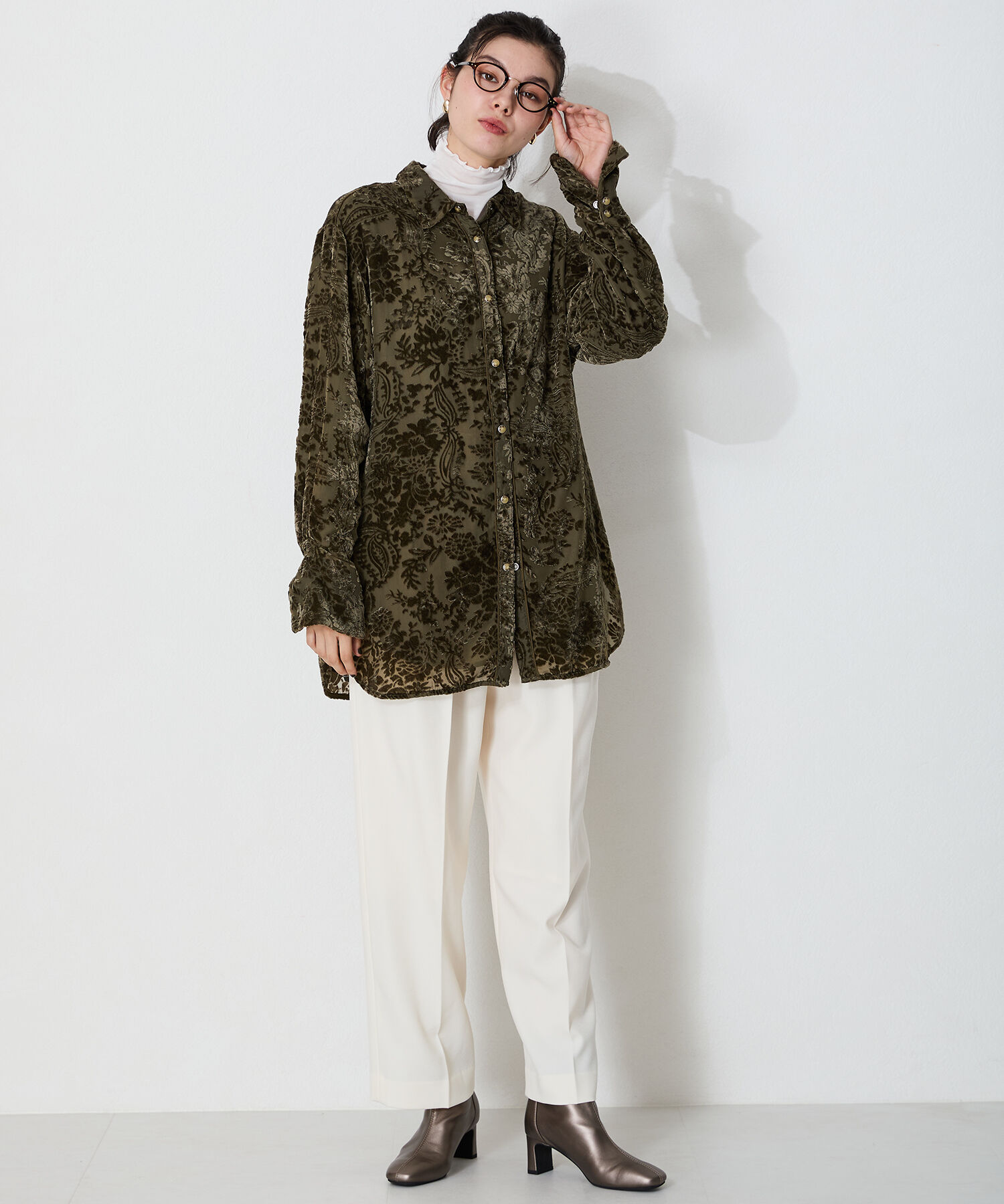 ORiental TRaffic「●2024秋冬新作●ストレッチヒールバックジップブーツ/41406」|ショートブーツ|