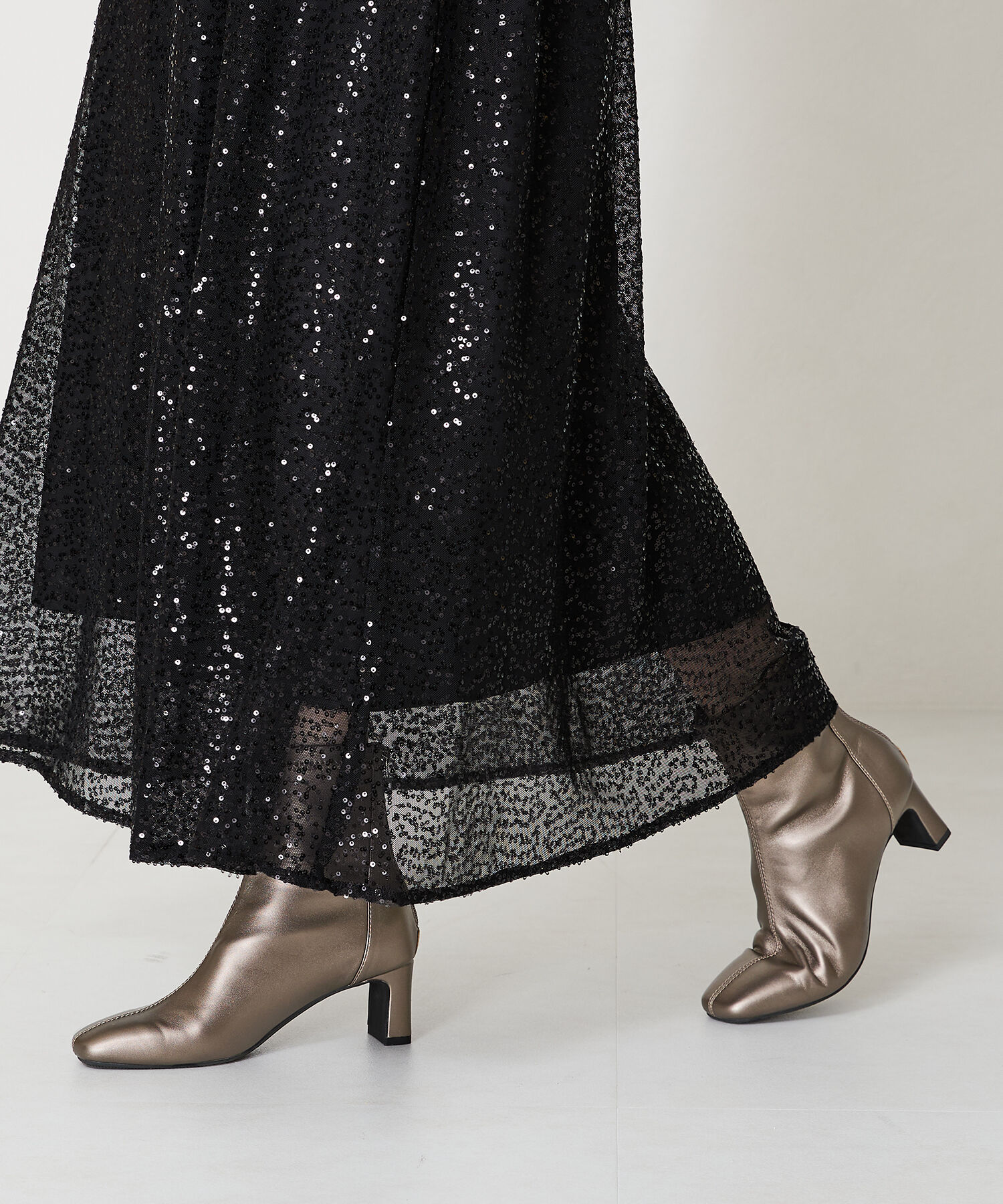 ORiental TRaffic「●2024秋冬新作●ストレッチヒールバックジップブーツ/41406」|ショートブーツ|