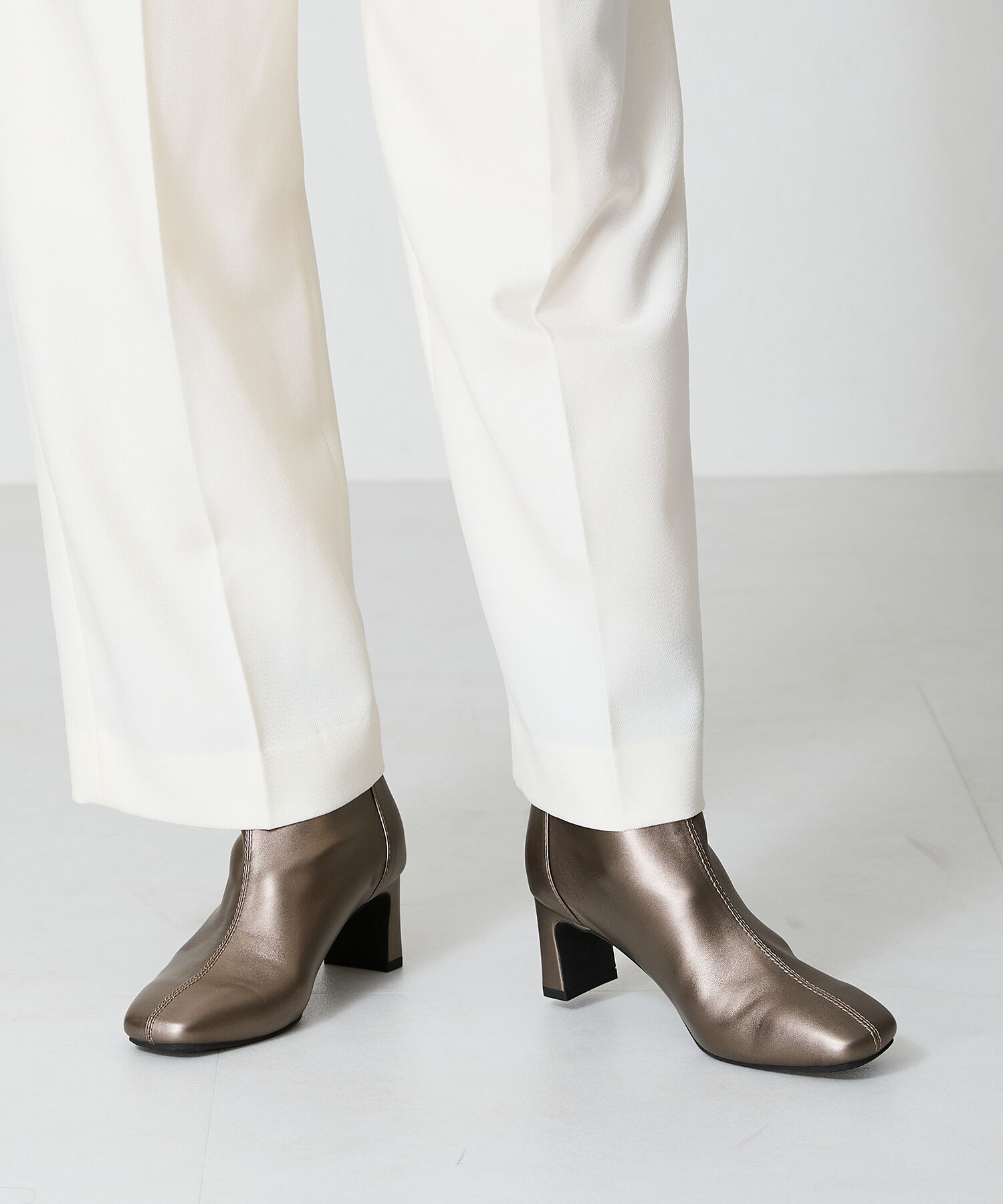 ORiental TRaffic「●2024秋冬新作●ストレッチヒールバックジップブーツ/41406」|ショートブーツ|