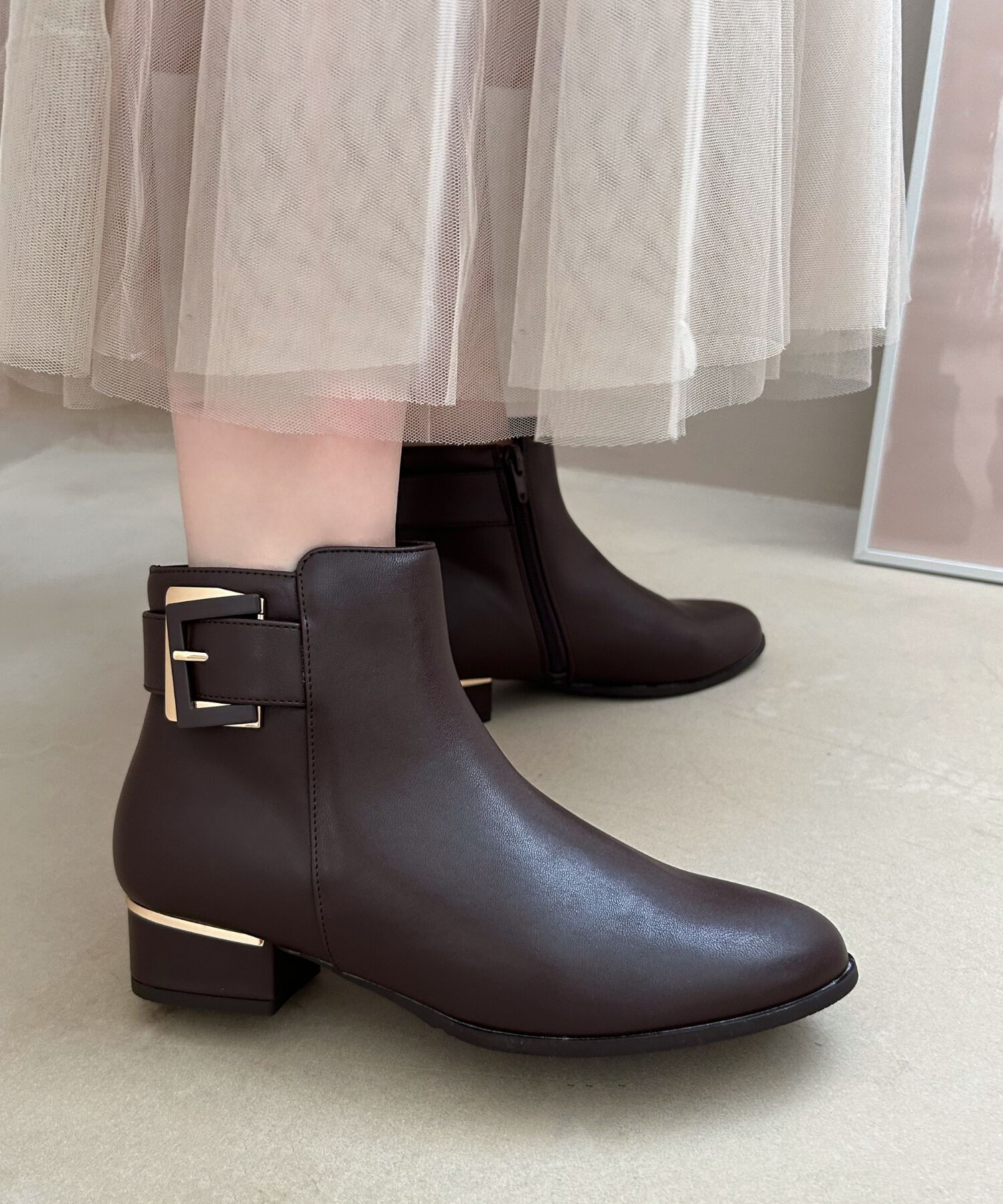 WA Oriental TRaffic「●2024秋冬新作●バックルベルトショートブーツ/42402」|ショートブーツ|