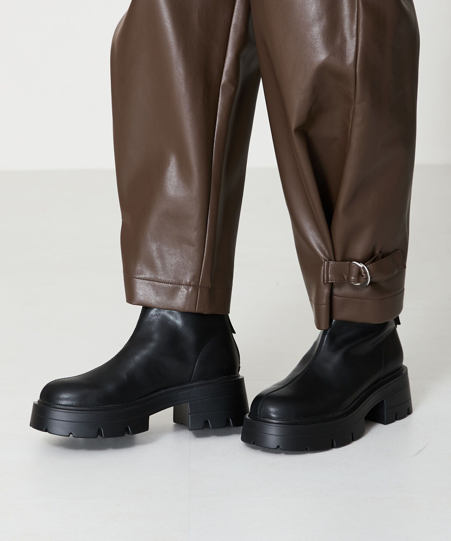 ORiental TRaffic「●2024秋冬新作●ソフトレザー厚底ショートブーツ/41416」|ショートブーツ|