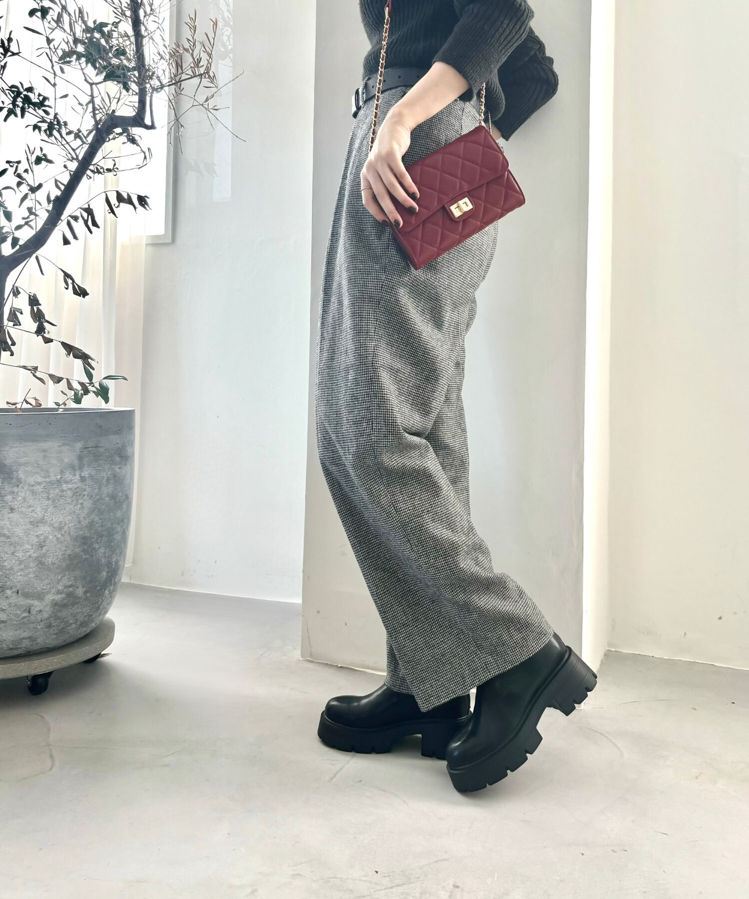 ORiental TRaffic「●2024秋冬新作●ソフトレザー厚底ショートブーツ/41416」|ショートブーツ|