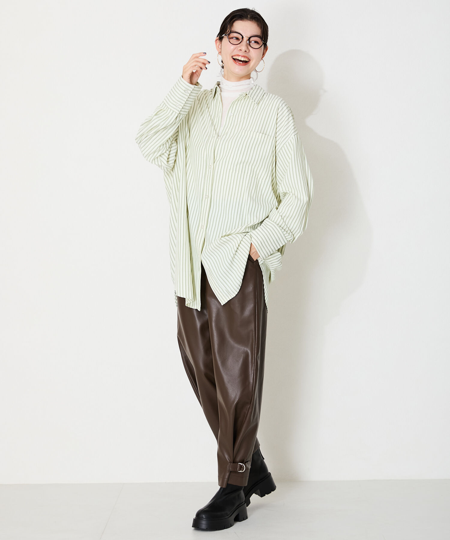 ORiental TRaffic「●2024秋冬新作●ソフトレザー厚底ショートブーツ/41416」|ショートブーツ|