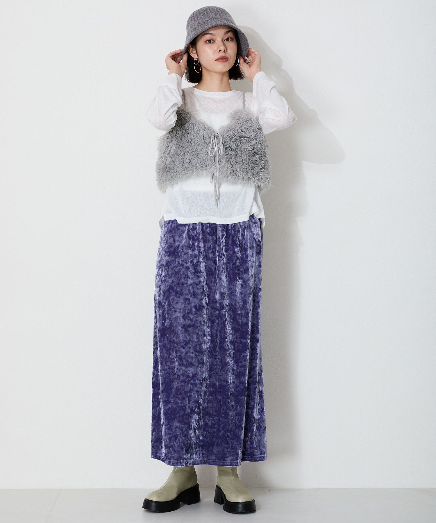 ORiental TRaffic「●2024秋冬新作●ソフトレザー厚底ショートブーツ/41416」|ショートブーツ|