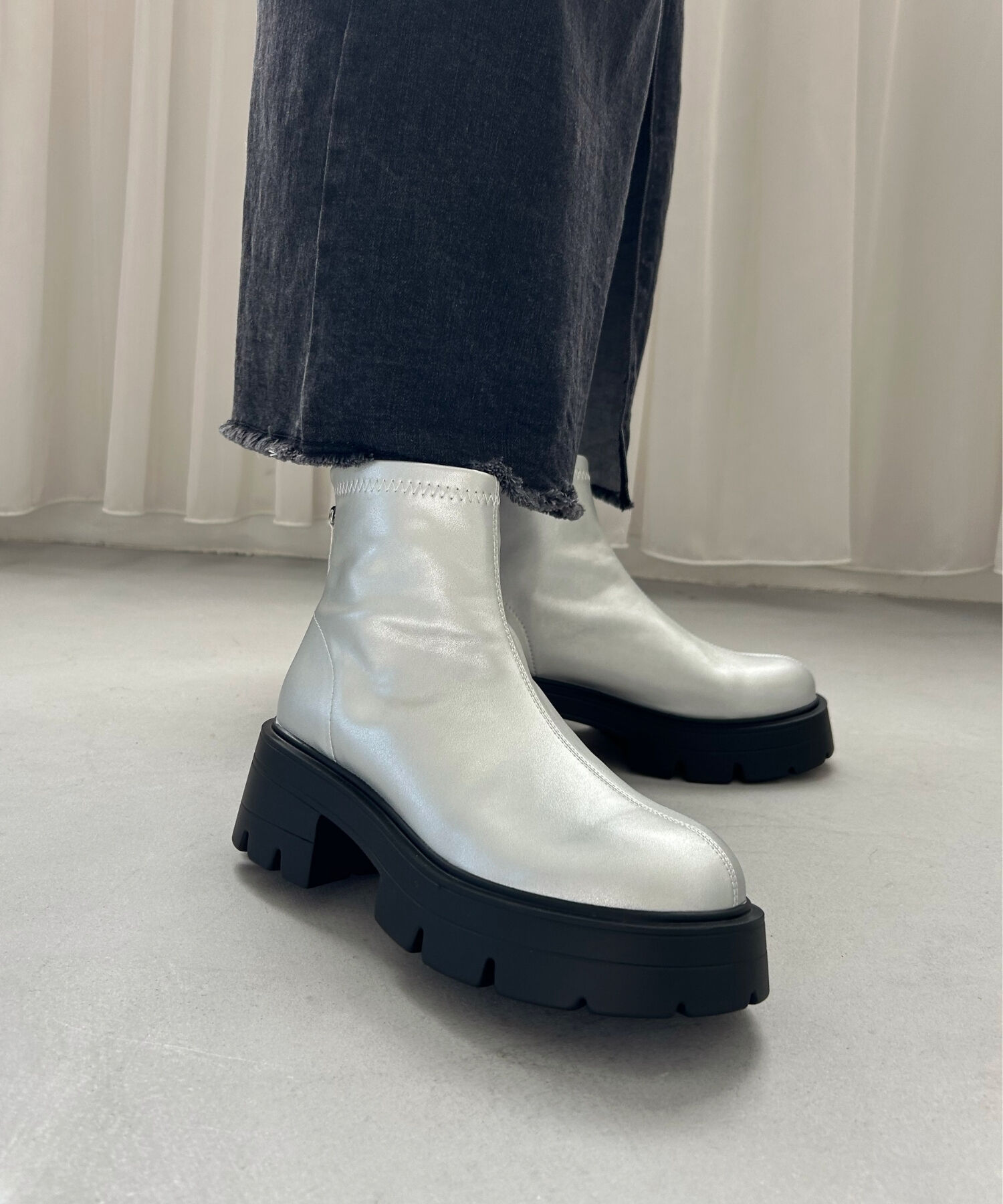 ORiental TRaffic「●2024秋冬新作●ソフトレザー厚底ショートブーツ/41416」|ショートブーツ|