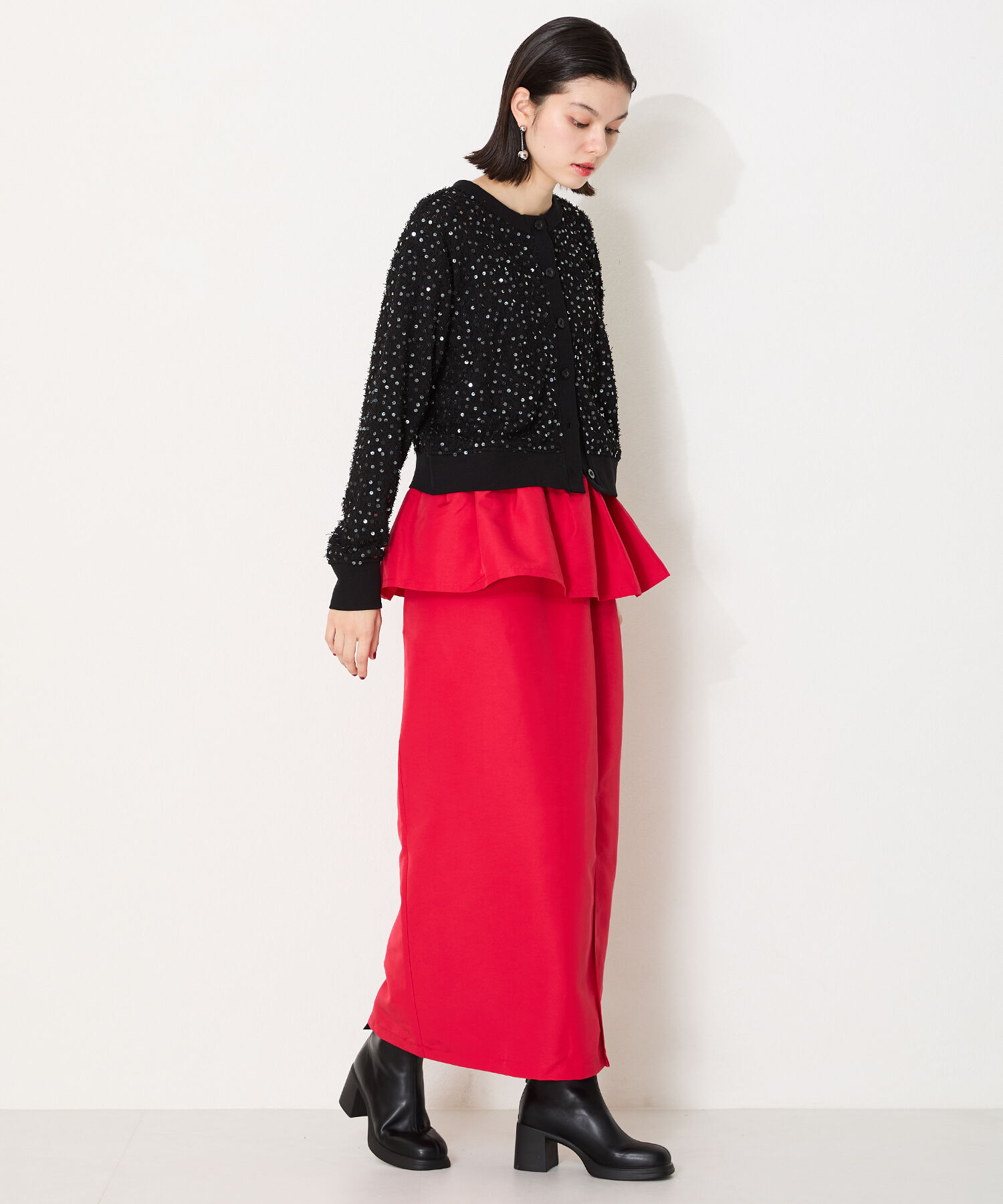 ORiental TRaffic「●2024秋冬新作●オブリークトゥバックジップブーツ/41420」|ショートブーツ|