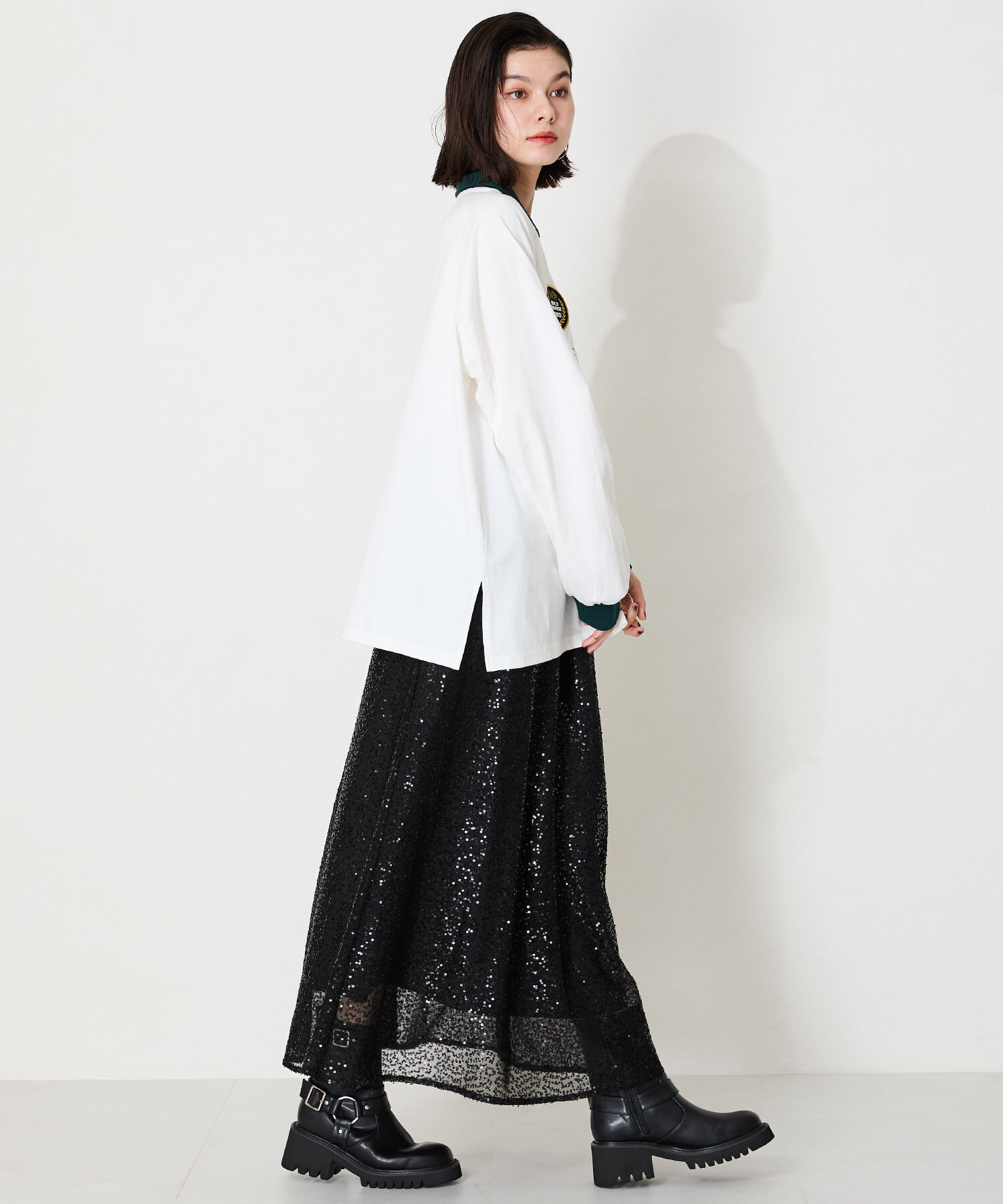 ORiental TRaffic「●2024秋冬新作●エンジニアミドルブーツ/41421」|ショートブーツ|