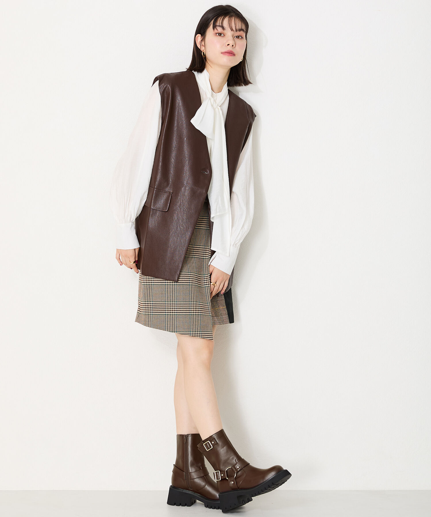 ORiental TRaffic「●2024秋冬新作●エンジニアミドルブーツ/41421」|ショートブーツ|