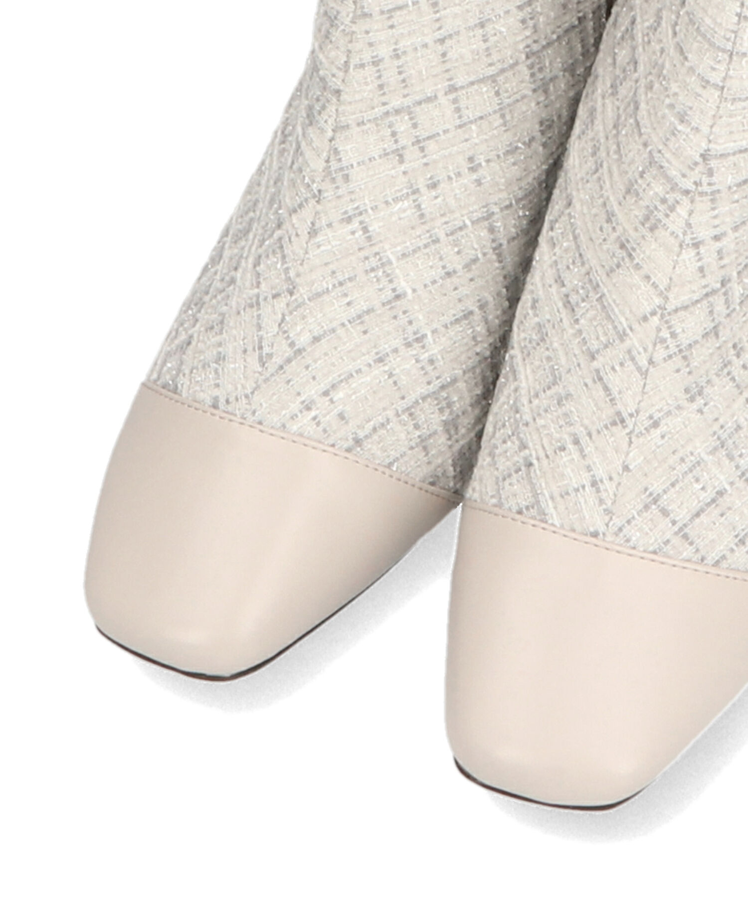 ORiental TRaffic「●2024秋冬新作●ビジューバックルツイードヒールブーツ/41419」|ショートブーツ|