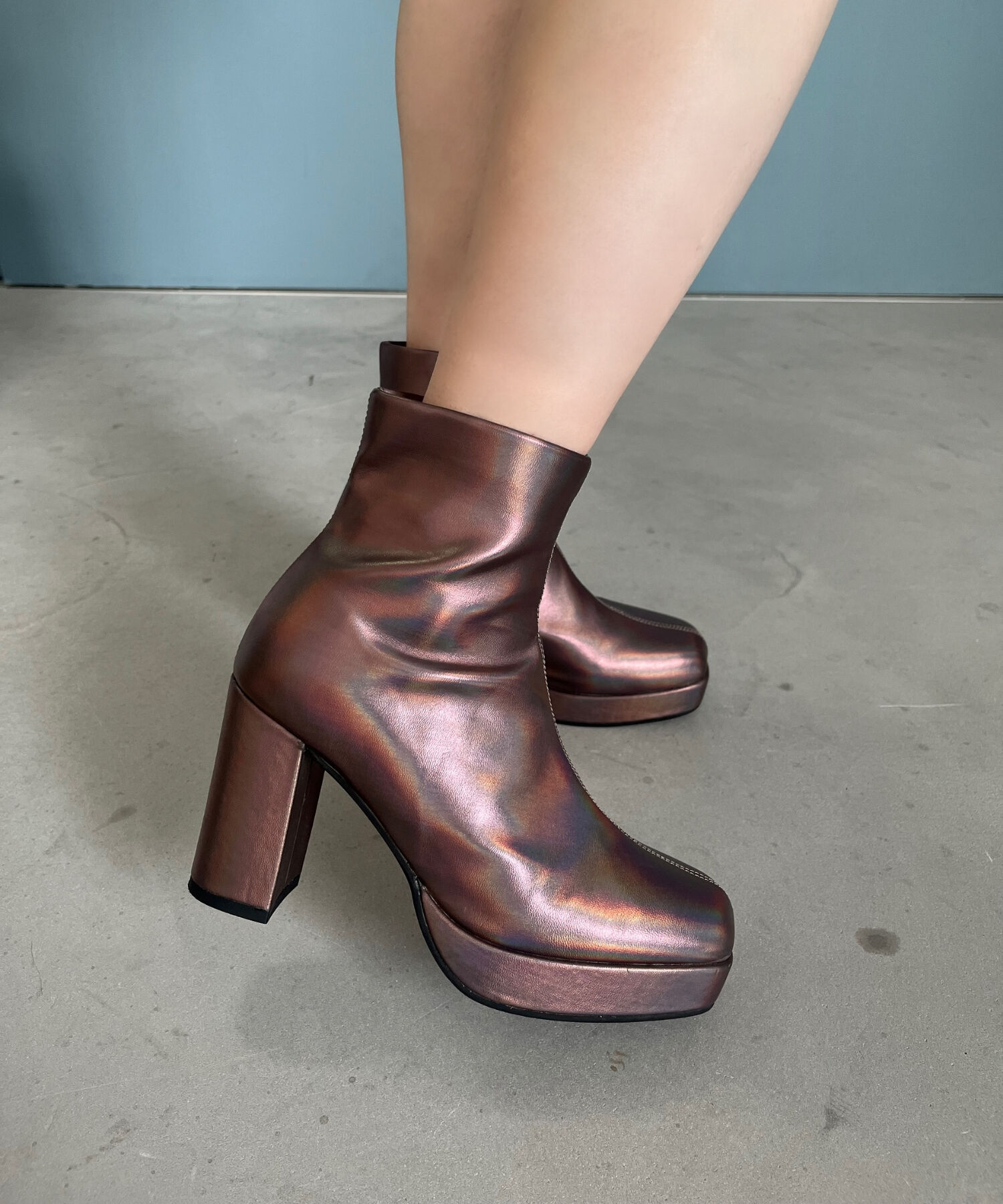 ORiental TRaffic「●2024秋冬新作●プラットフォームヒールショートブーツ/41422」|ショートブーツ|