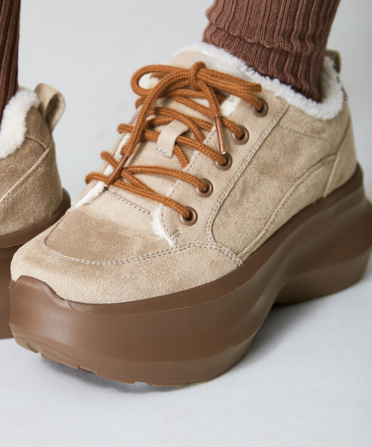 ORiental TRaffic「【 再入荷 】 ボア デザイン 厚底 スニーカー / OT3739」|スニーカー|