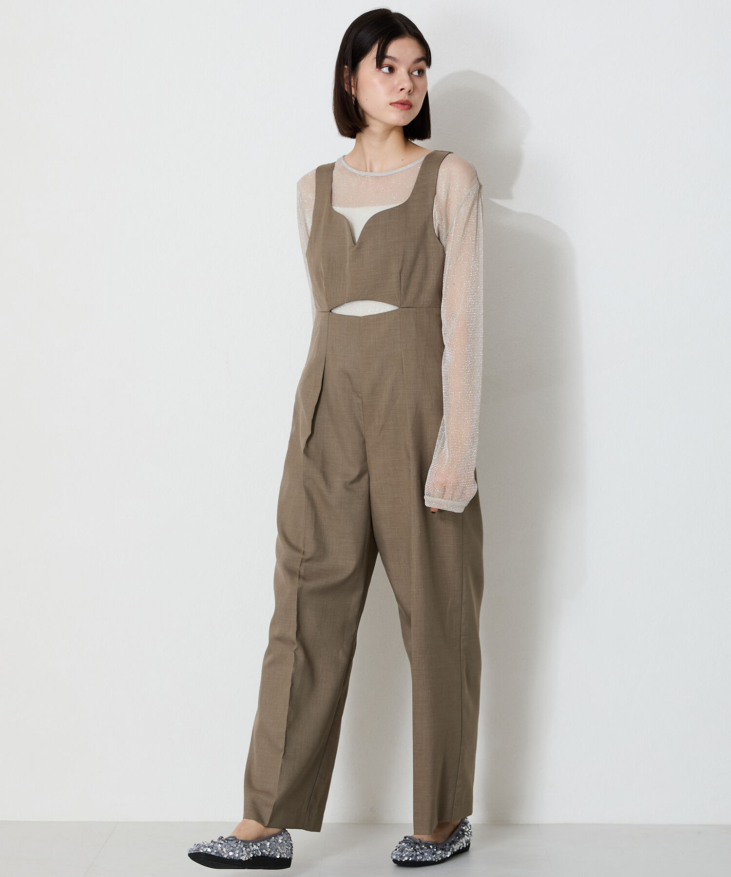 ORiental TRaffic「【跳べるパンプス/シリーズ累計１５０万足突破】スパンコール スクエアトゥ バレエシューズ R-3216」|パンプス|