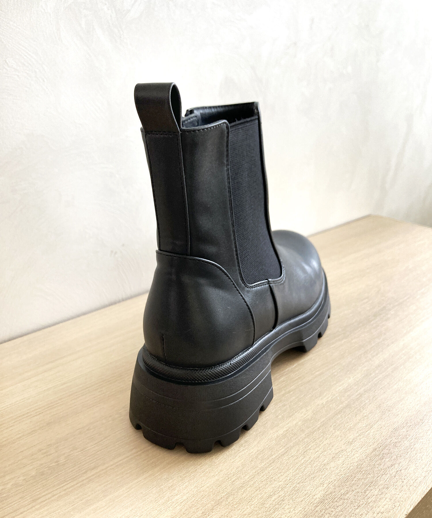 ORiental TRaffic「タンクソール サイドゴア ショートブーツ /41414 軽い ファスナー付き」|ショートブーツ|