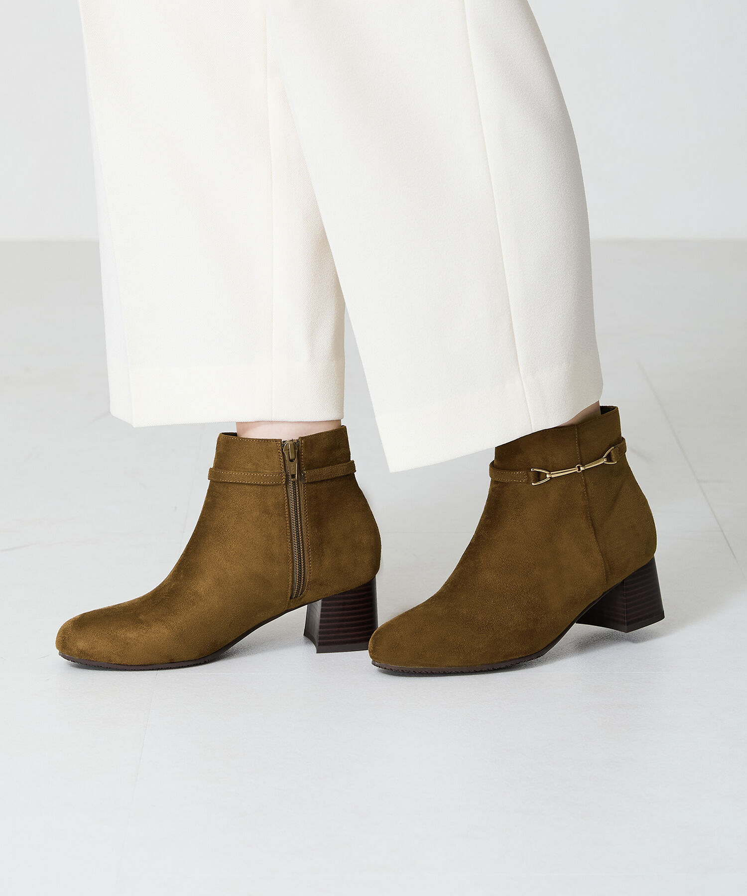 WA Oriental TRaffic「●2024秋冬新作●ビットモチーフミドルヒールブーツ/42406」|ショートブーツ|