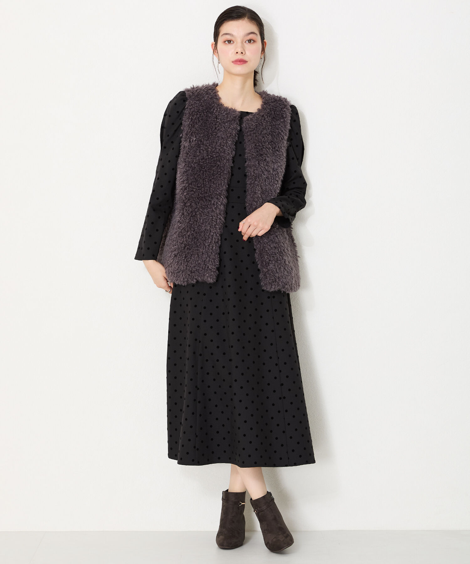 WA Oriental TRaffic「●2024秋冬新作●ビットモチーフミドルヒールブーツ/42406」|ショートブーツ|