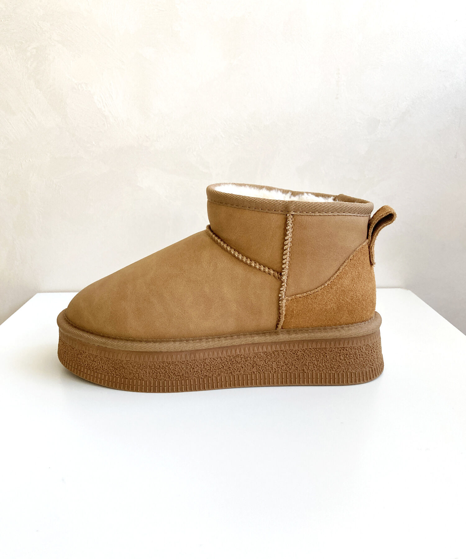 ORiental TRaffic「【 厚底 】フレアソール ムートン ショート ブーツ/41426 防寒」|ショートブーツ|