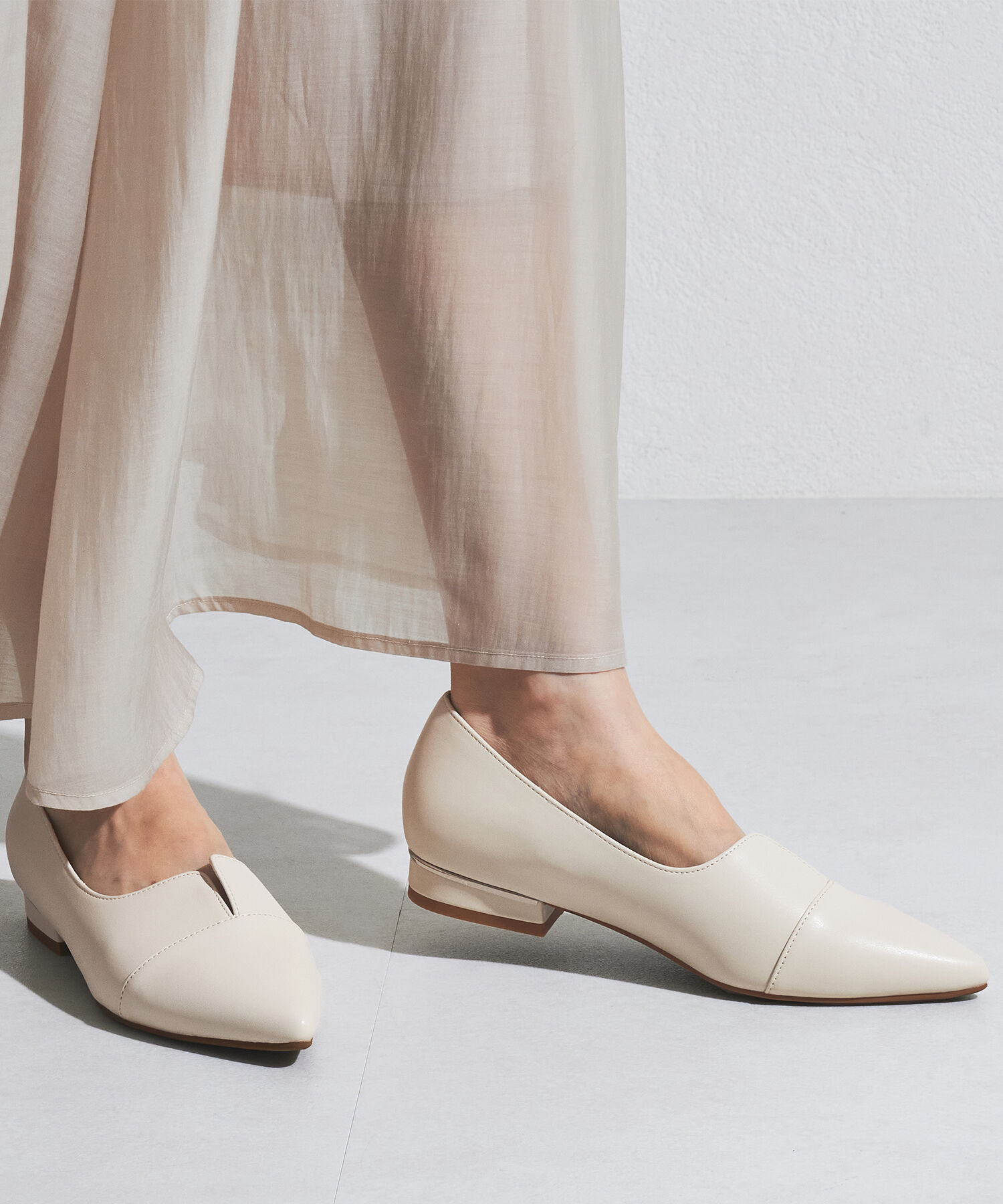 ORiental TRaffic「【WEB限定】メタリックライン フラット パンプス /45303 スリットパンプス 通勤靴」|パンプス|