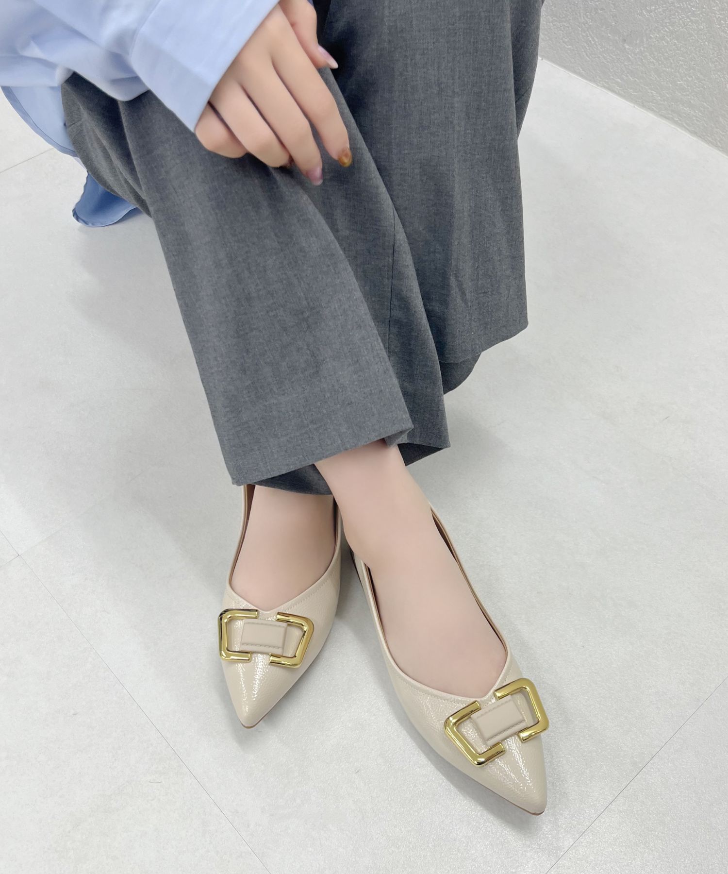 ORiental TRaffic「ポインテッドトゥモチーフパンプス/51104 パンプス フラット 人気 トレンド」|パンプス|