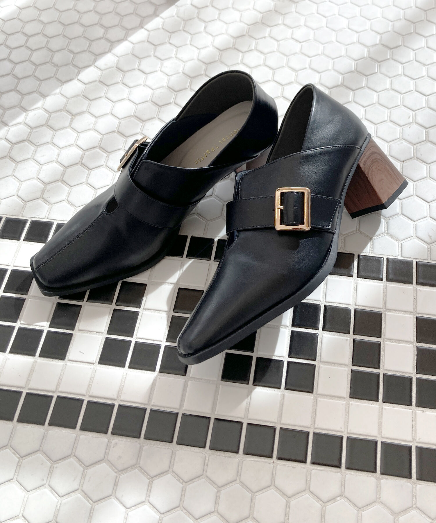 ORiental TRaffic「ウッドヒールベルトパンプス/51103 パンプス トレンド 人気 売れてる」|パンプス|