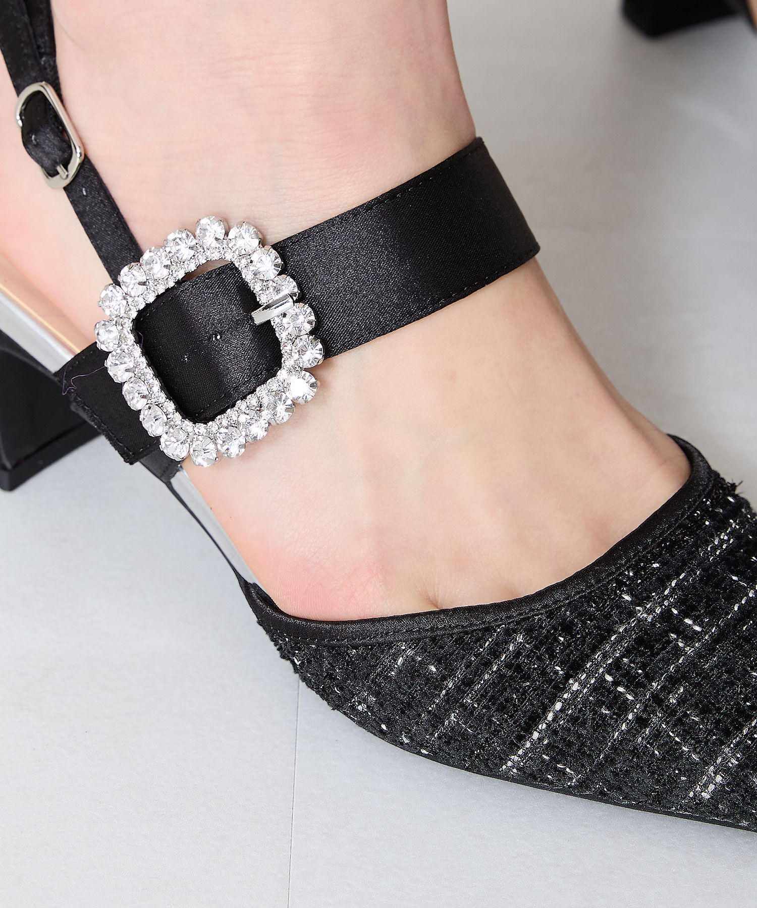 ORiental TRaffic「ビジューストラップツイードパンプス/51115」|パンプス|