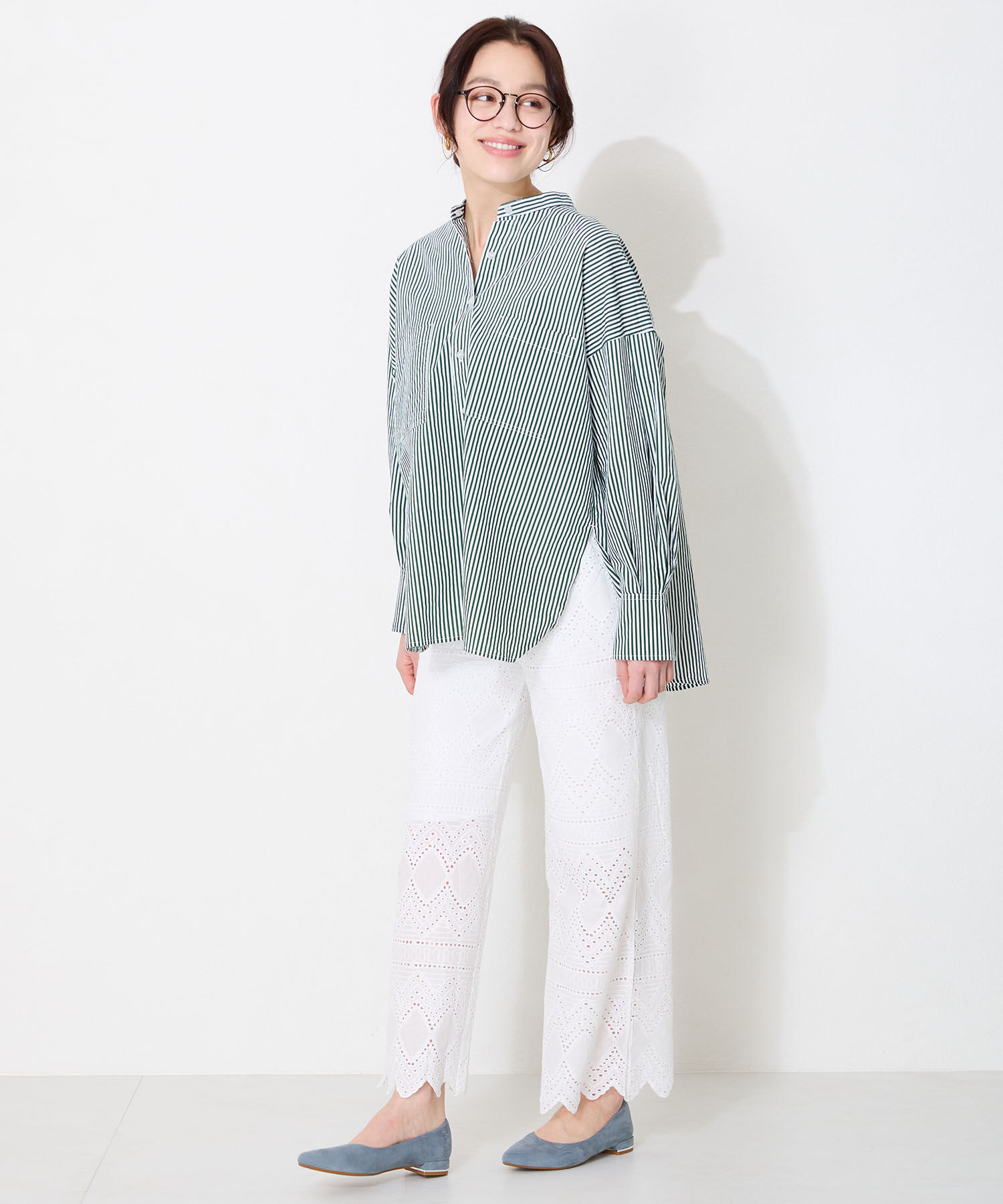 ORiental TRaffic「【跳べるパンプス/シリーズ累計１５０万足突破】メタリックライン フラット /R-3218 パンプス クッション」|パンプス|