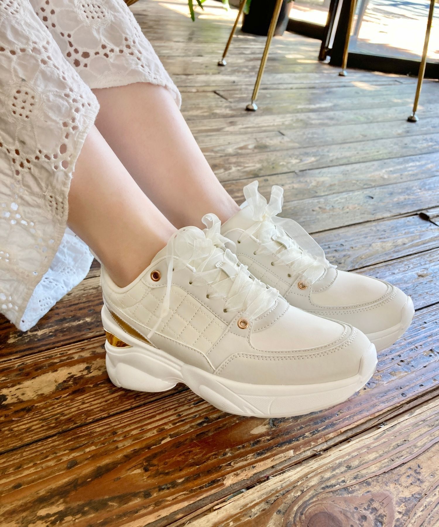 ORiental TRaffic「ヒールアップメタリックパーツスニーカー/OT3761 スニーカー 人気 トレンド」|スニーカー|