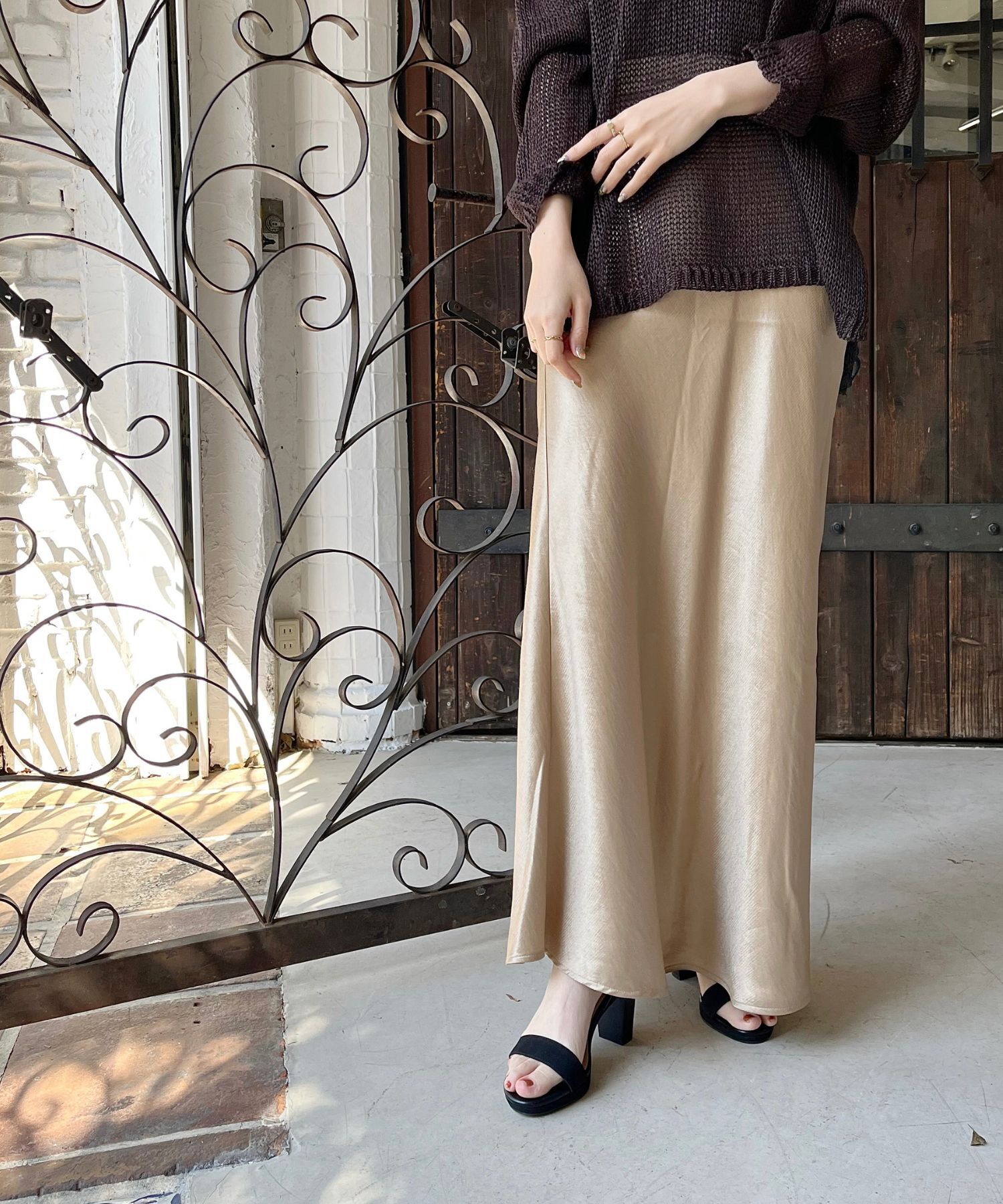 ORiental TRaffic「●2025春夏新作●ラウンドトゥラインヒールサンダル/51208 サンダル トレンド 人気」|サンダル|