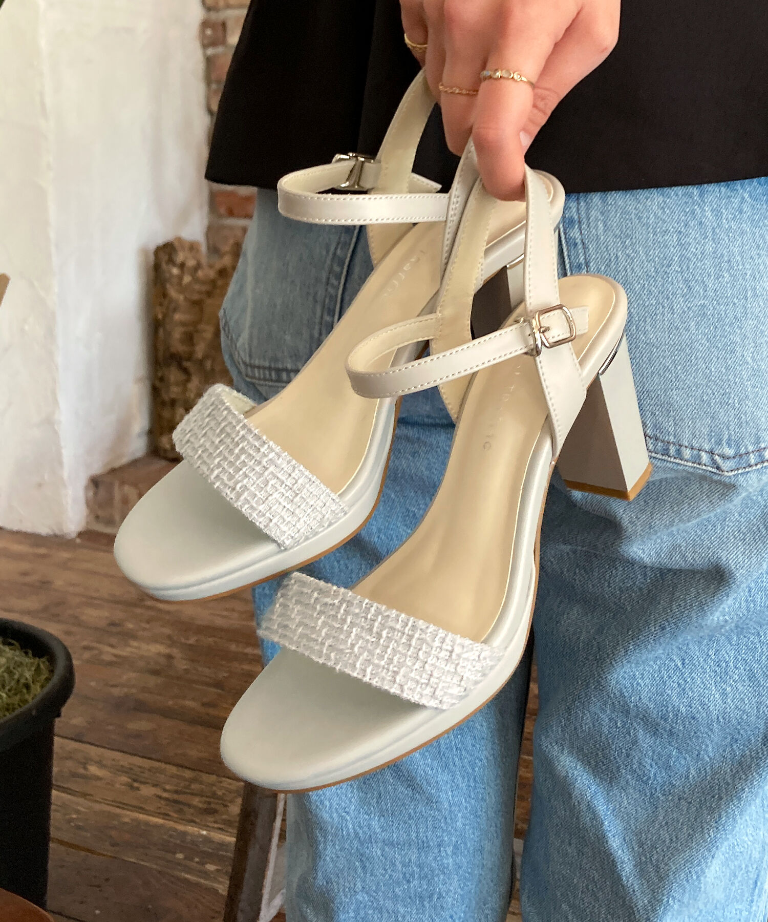 ORiental TRaffic「●2025春夏新作●ラウンドトゥラインヒールサンダル/51208 サンダル トレンド 人気」|サンダル|