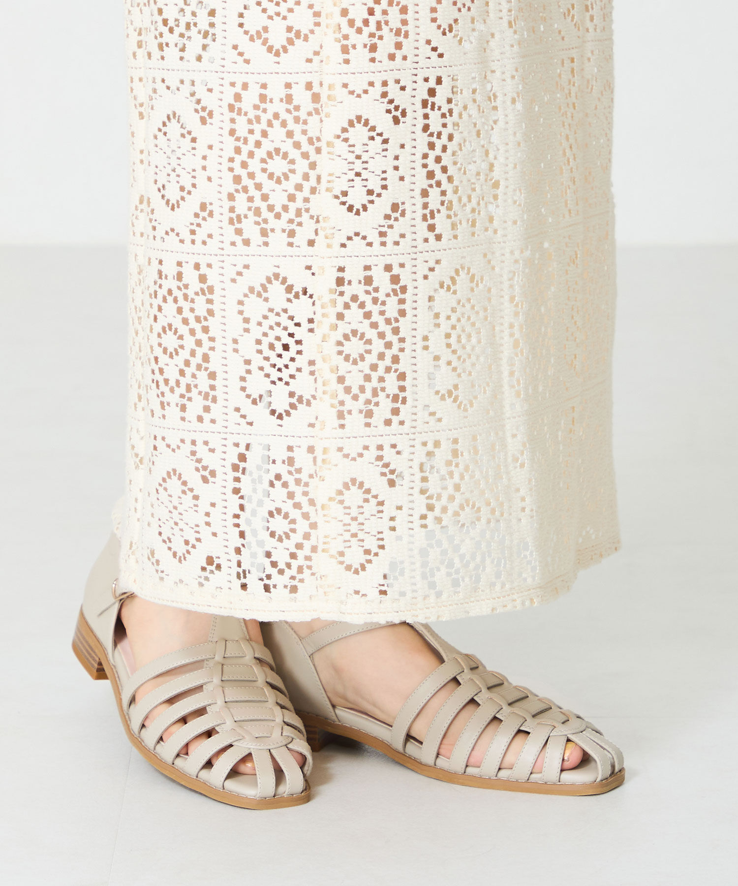 WA Oriental TRaffic「【トレンド】●2025春夏新作●ナローストラップグルカシューズ/52114 グルカサンダル フラット 人気」|サンダル|