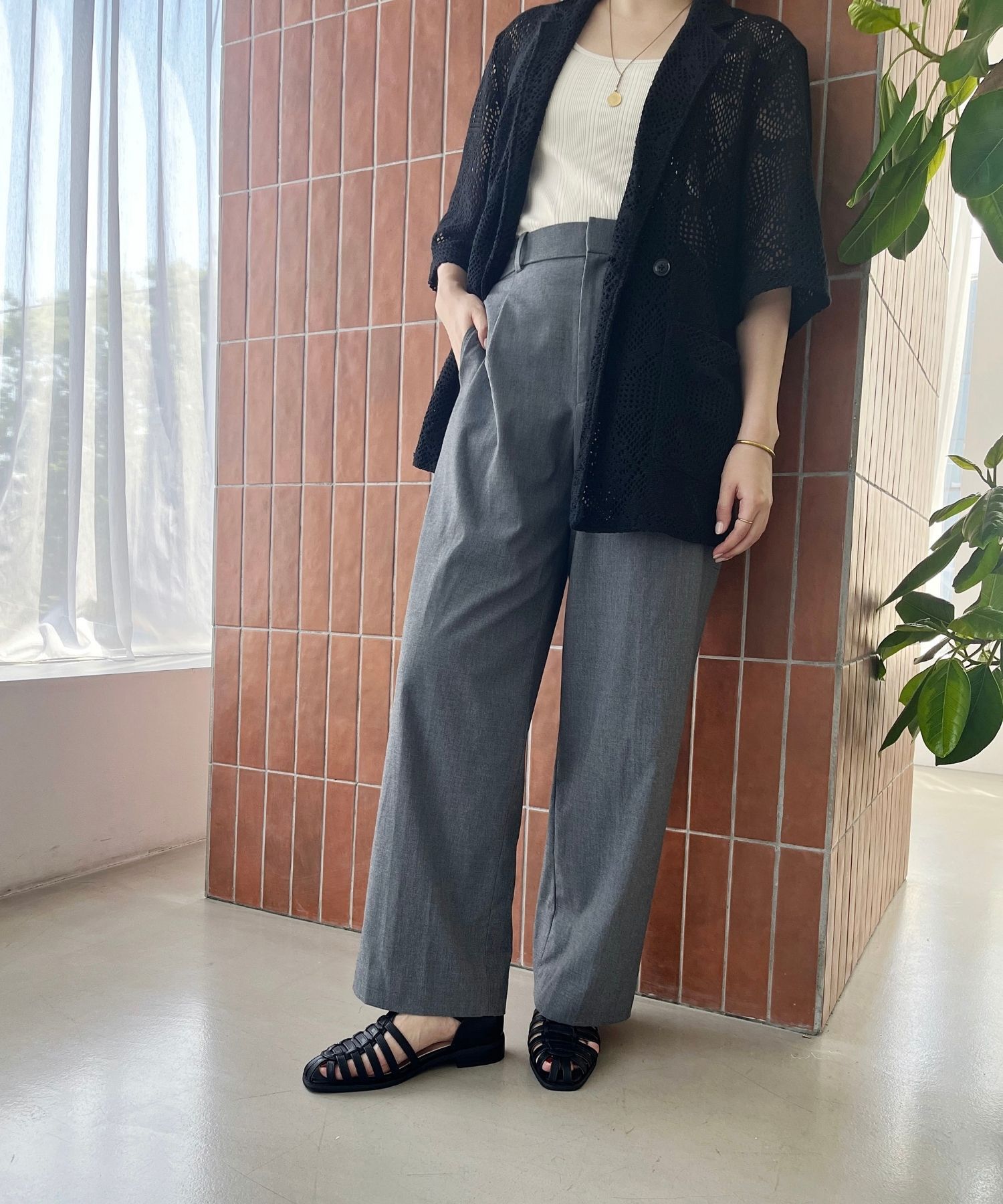 WA Oriental TRaffic「【トレンド】●2025春夏新作●ナローストラップグルカシューズ/52114 グルカサンダル フラット 人気」|サンダル|