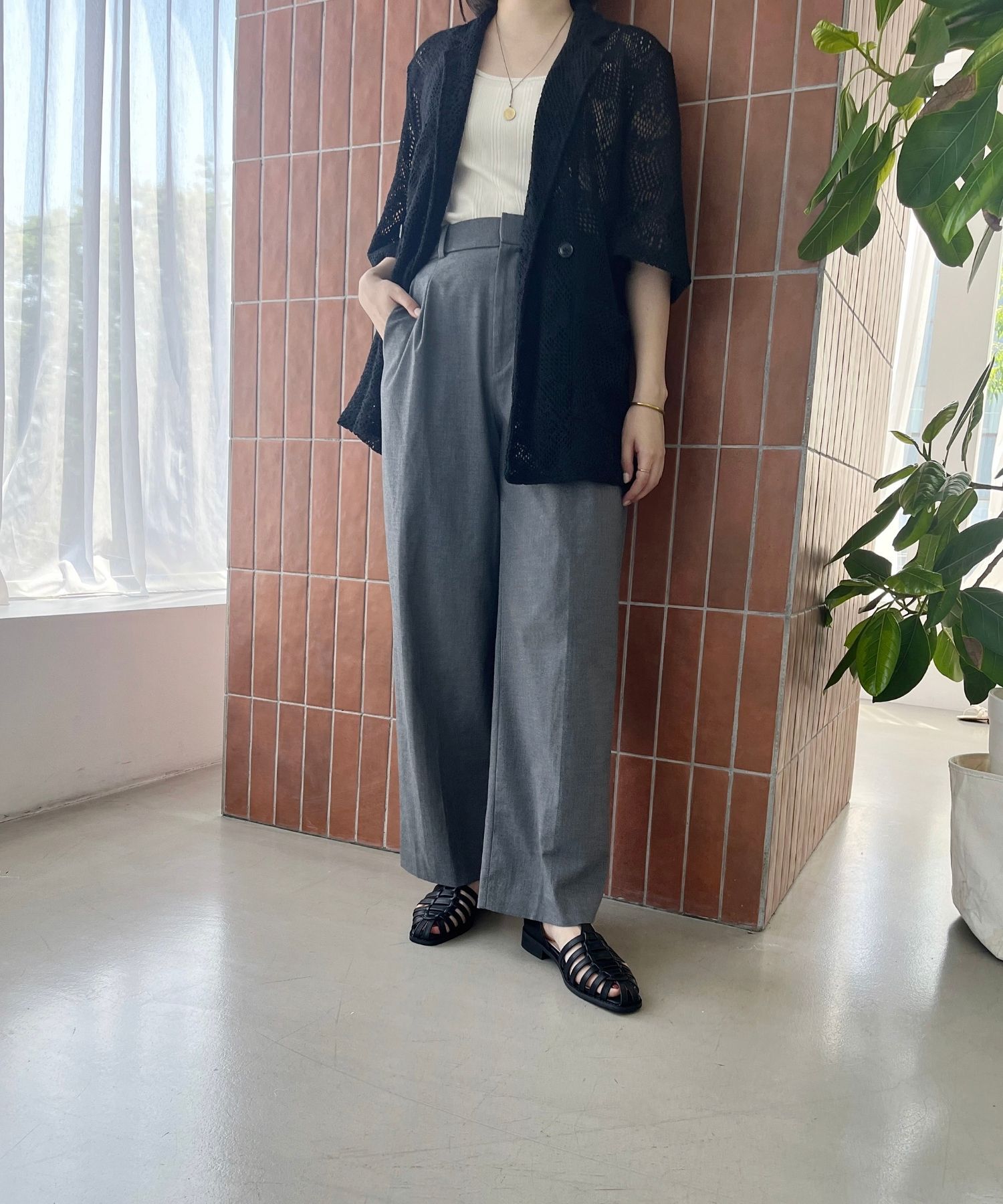 WA Oriental TRaffic「【トレンド】●2025春夏新作●ナローストラップグルカシューズ/52114 グルカサンダル フラット 人気」|サンダル|