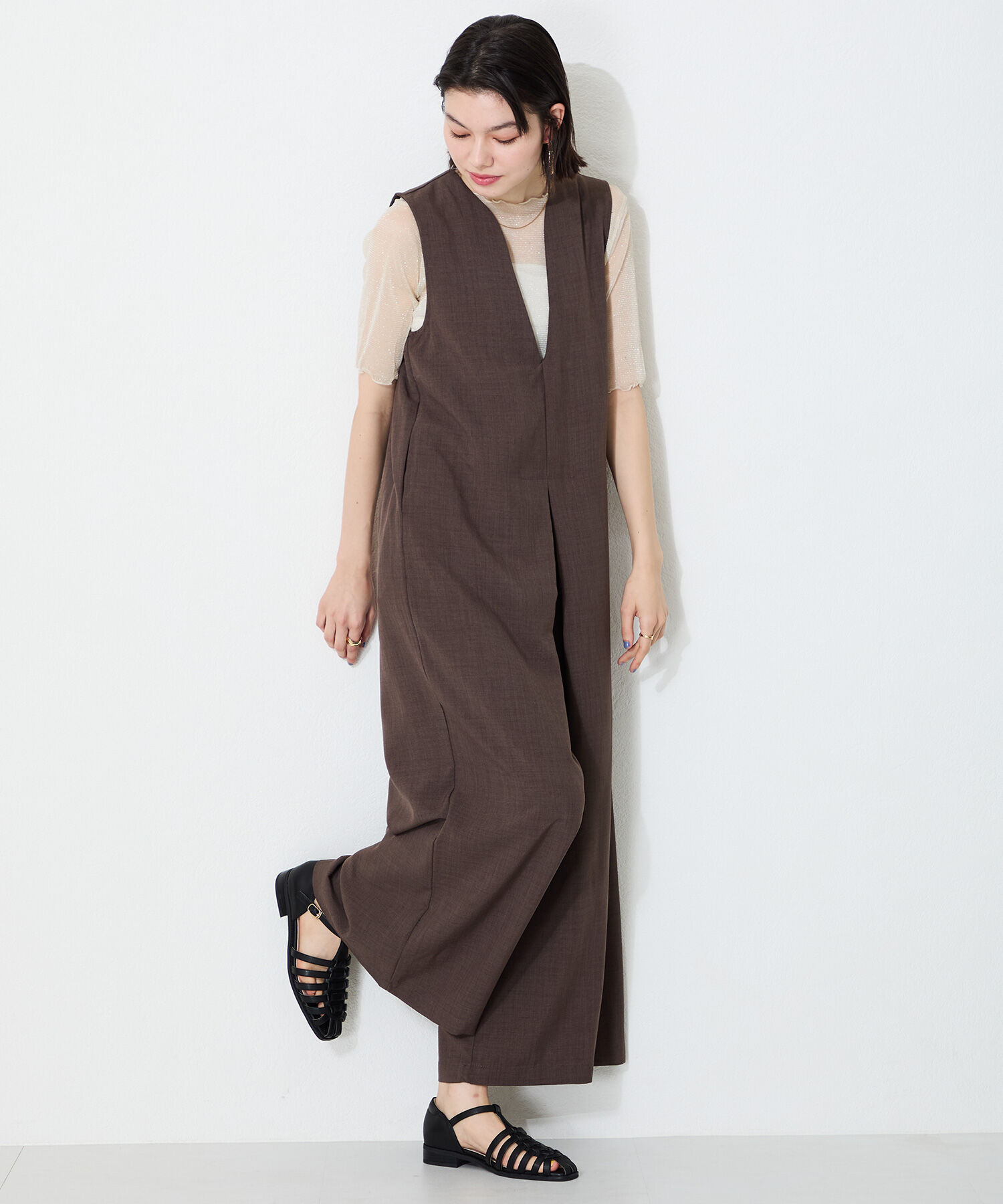 WA Oriental TRaffic「【トレンド】●2025春夏新作●ナローストラップグルカシューズ/52114 グルカサンダル フラット 人気」|サンダル|