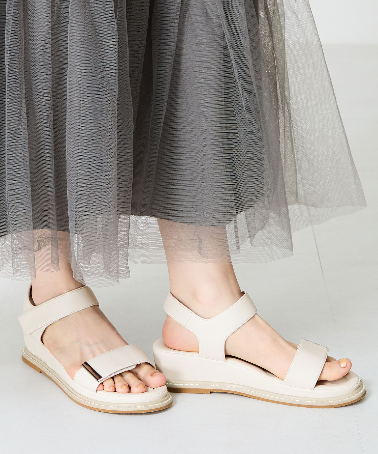 WA Oriental TRaffic「ワンベルトクッションウエッジサンダル/52205 人気 トレンド 売れてる サンダル」|サンダル|