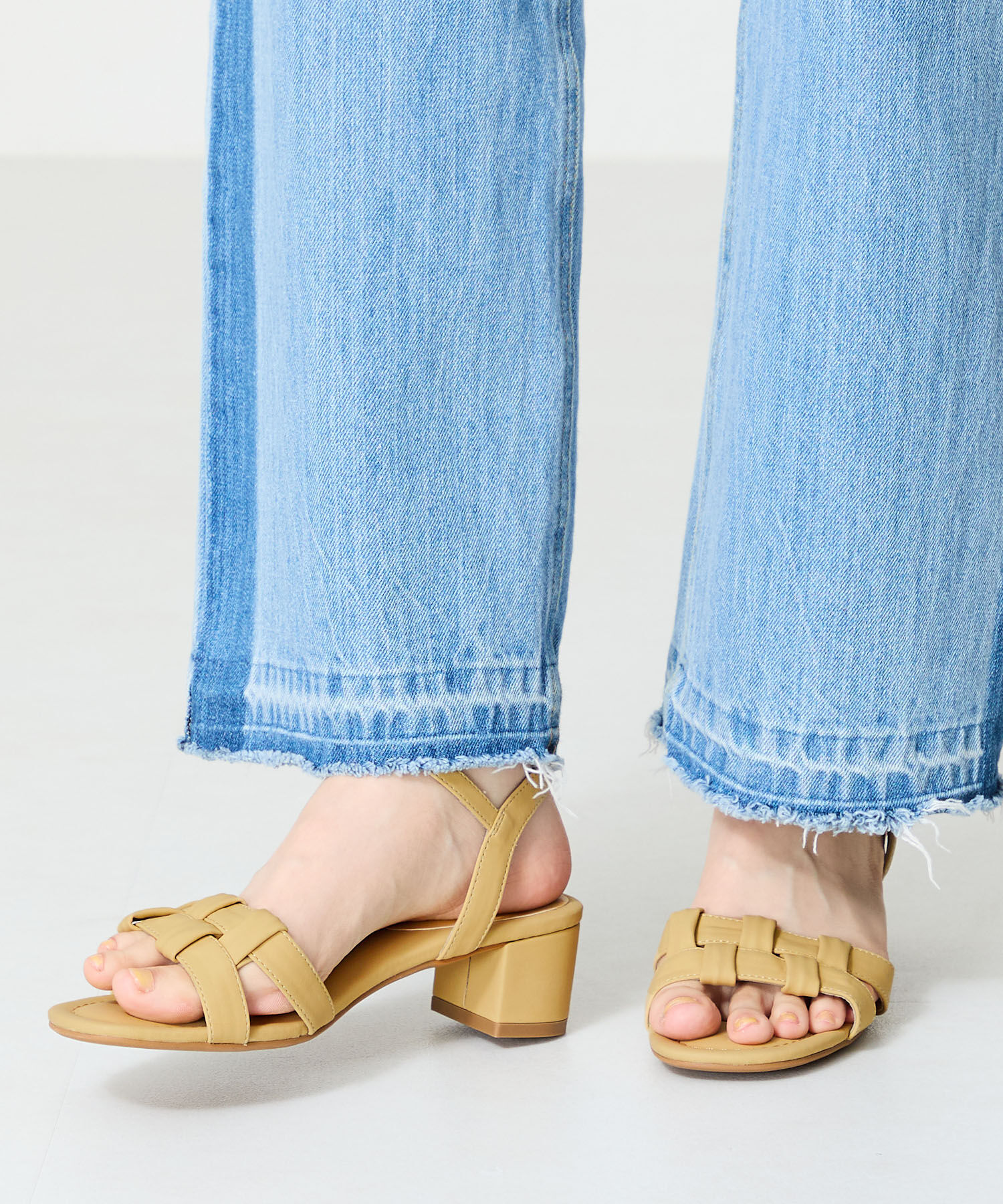 WA Oriental TRaffic「●2025春夏新作●編み込みヒールサンダル/52203 サンダル 人気 トレンド 華奢 ヒール5.2cm」|サンダル|