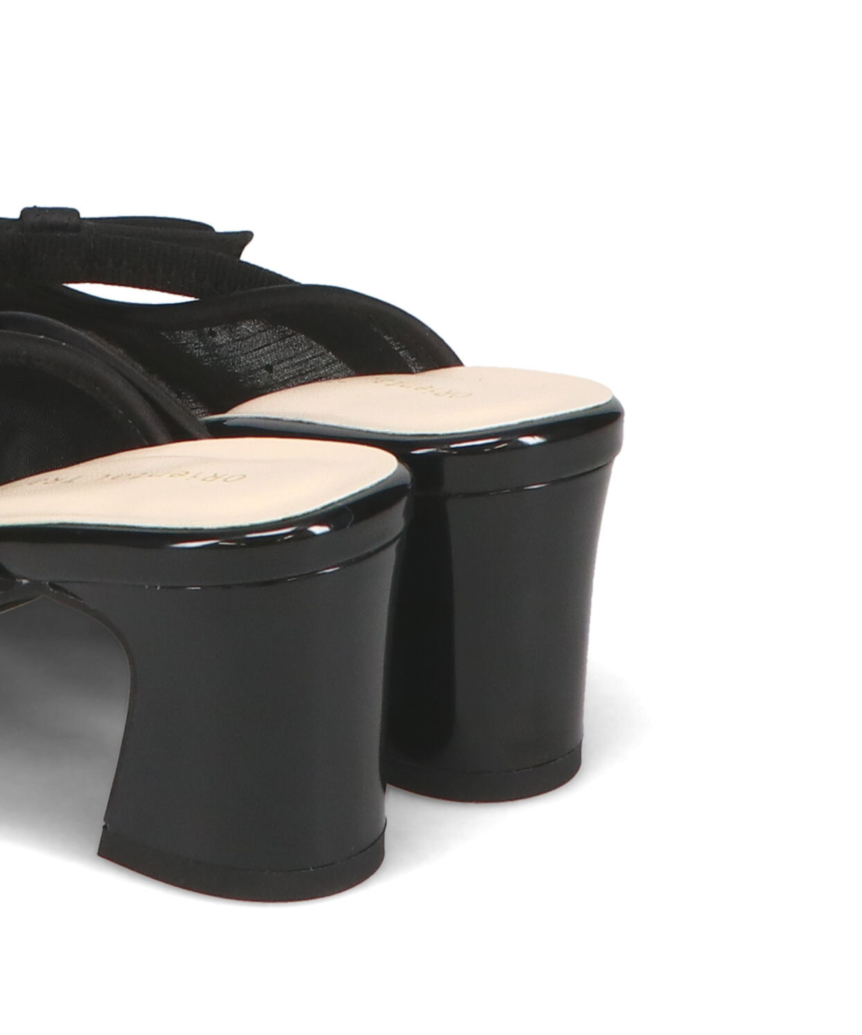 ORiental TRaffic「リボン ベル トラインストーン シアー ミュール /51124 ゴムベルト パンプス」|サンダル|