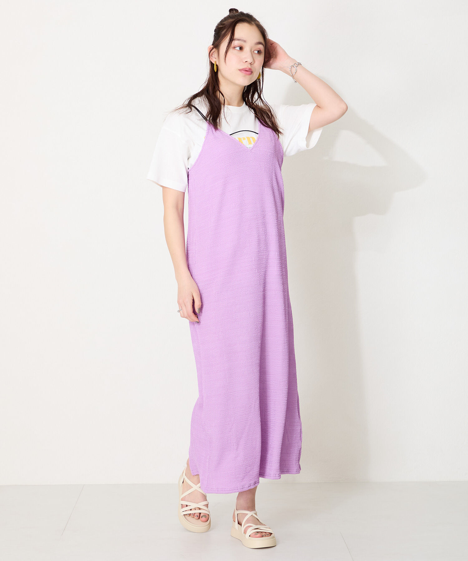 ORiental TRaffic「●2025春夏新作●クロスストラップ軽量ソールサンダル/51218 柔らかい フィット 人気 トレンド」|サンダル|