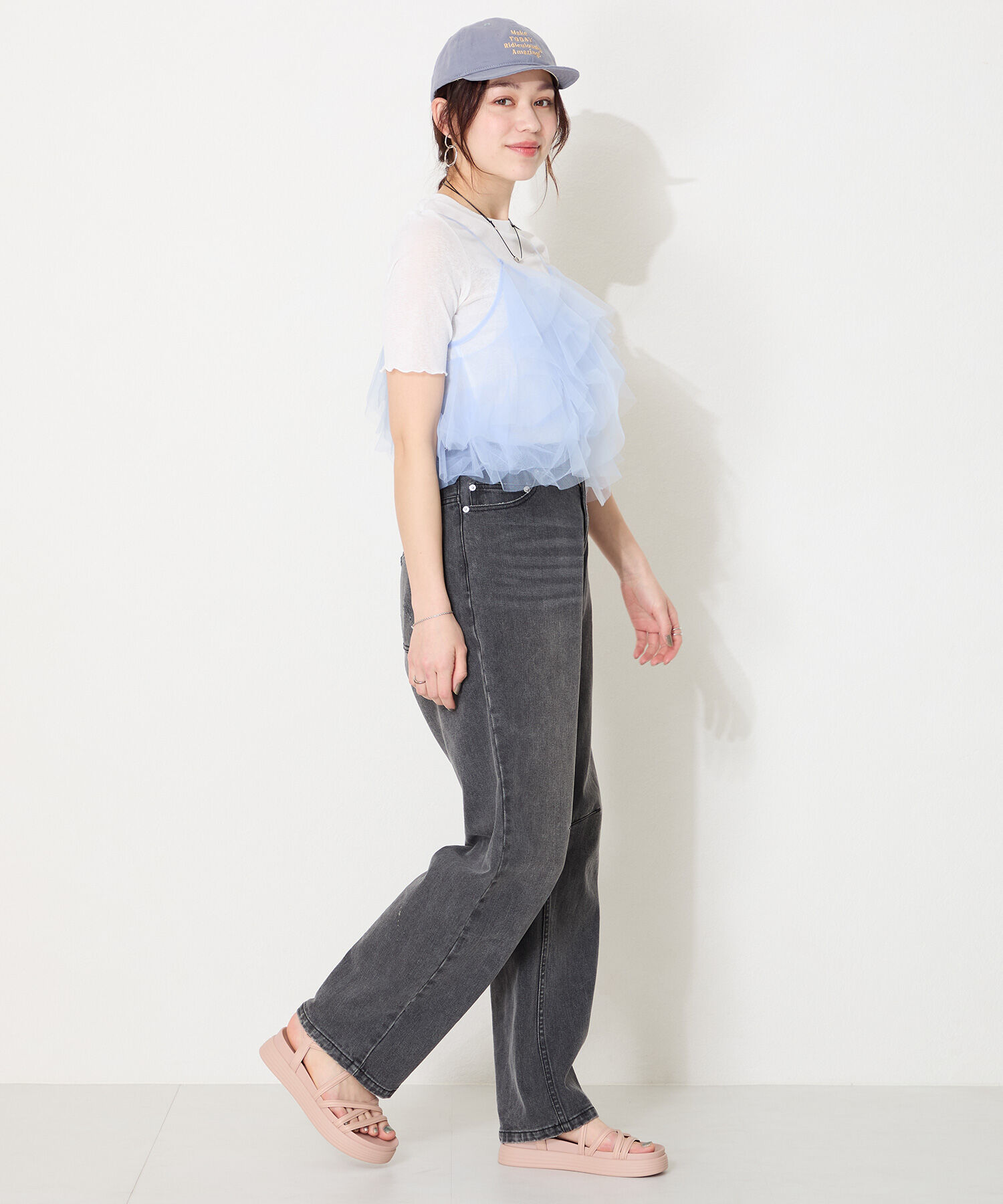 ORiental TRaffic「●2025春夏新作●クロスストラップ軽量ソールサンダル/51218 柔らかい フィット 人気 トレンド」|サンダル|