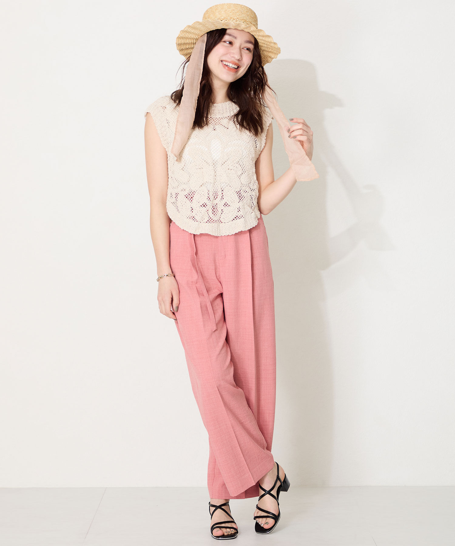 ORiental TRaffic「【WEB限定】●2025春夏新作●ナローストラップメタリックラインサンダル/55202 サンダル トレンド 人気」|サンダル|